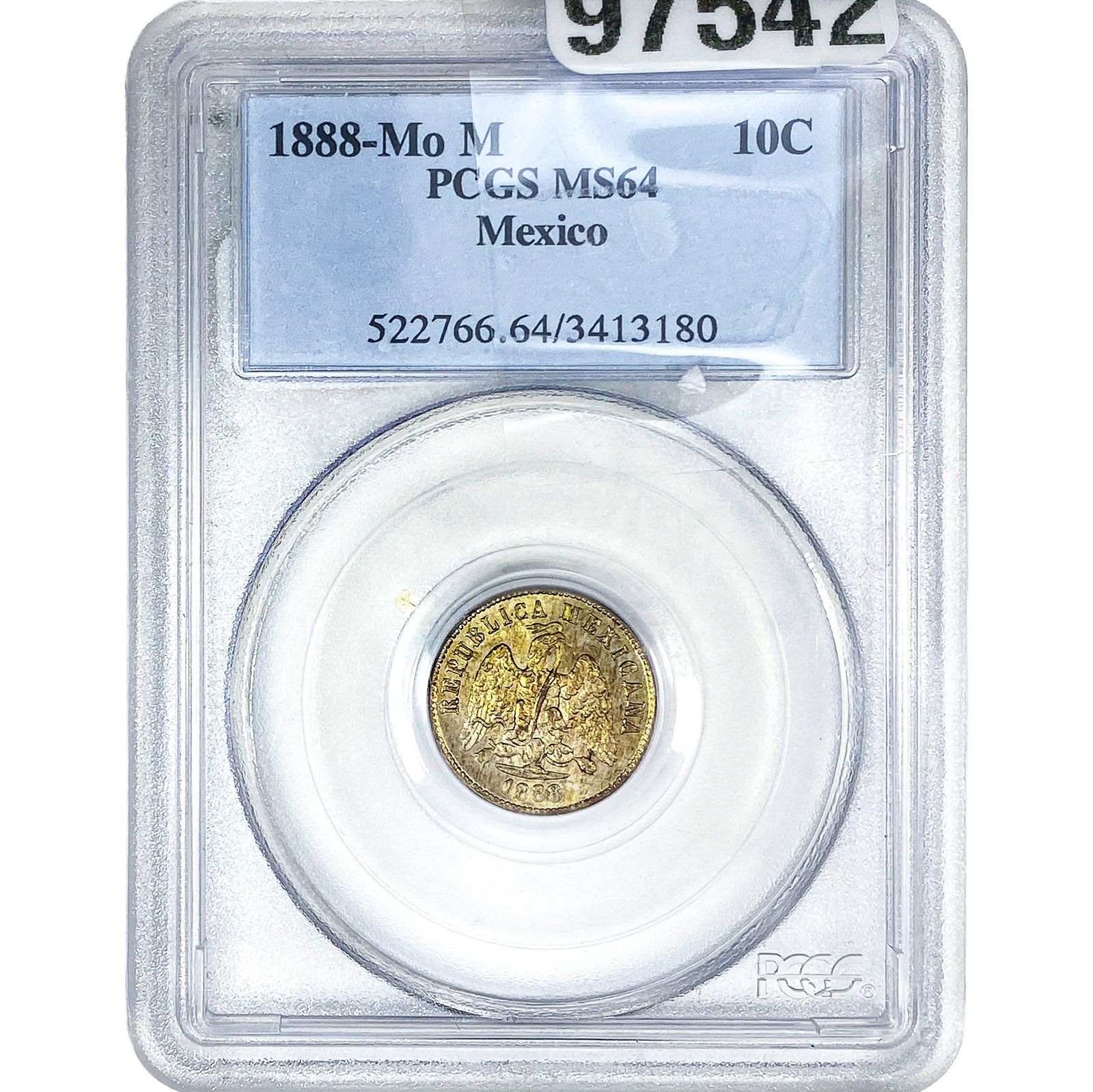 1888-Mo M 10C Mexico PCGS MS64 (1 of 2)