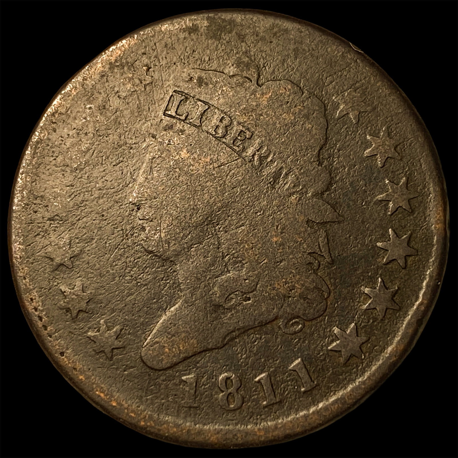 1811 Classic Head Large Cent ABOUT UNCIRCULATED (1 of 2)