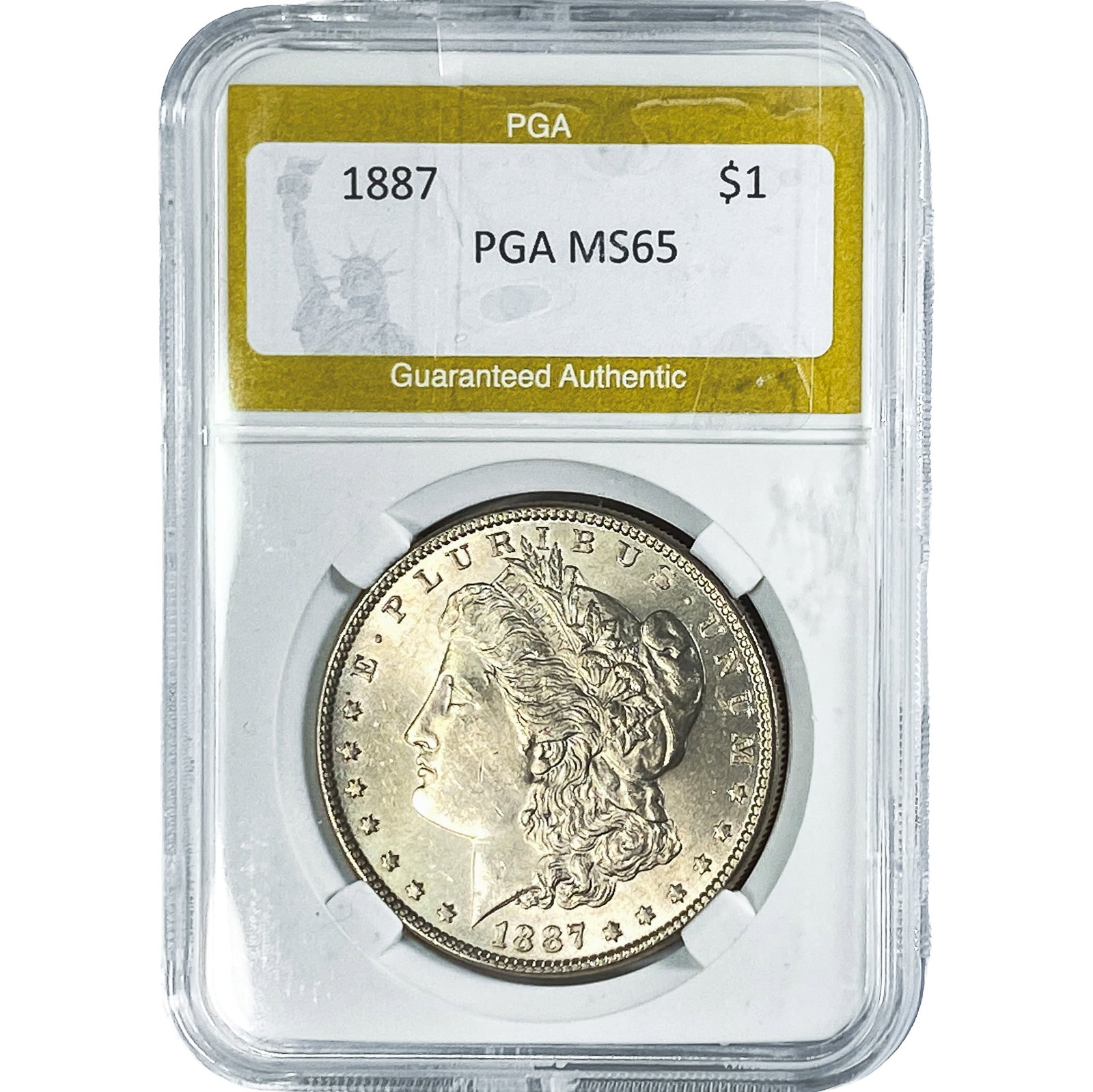 1887 Morgan Silver Dollar PGA MS65: 1887 Morgan Silver Dollar PGA MS65