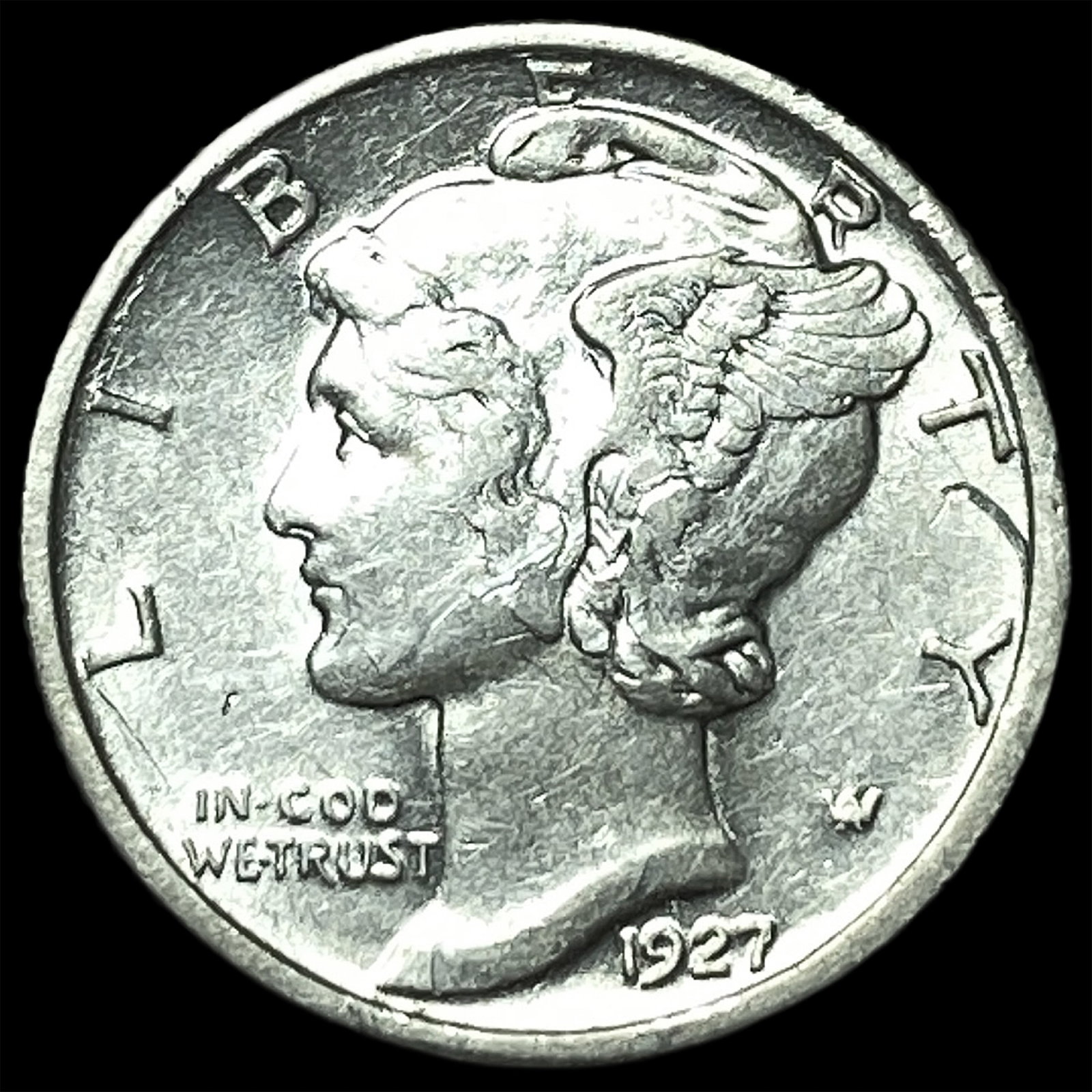 1927-D Silver Mercury Dime UNCIRCULATED (1 of 2)