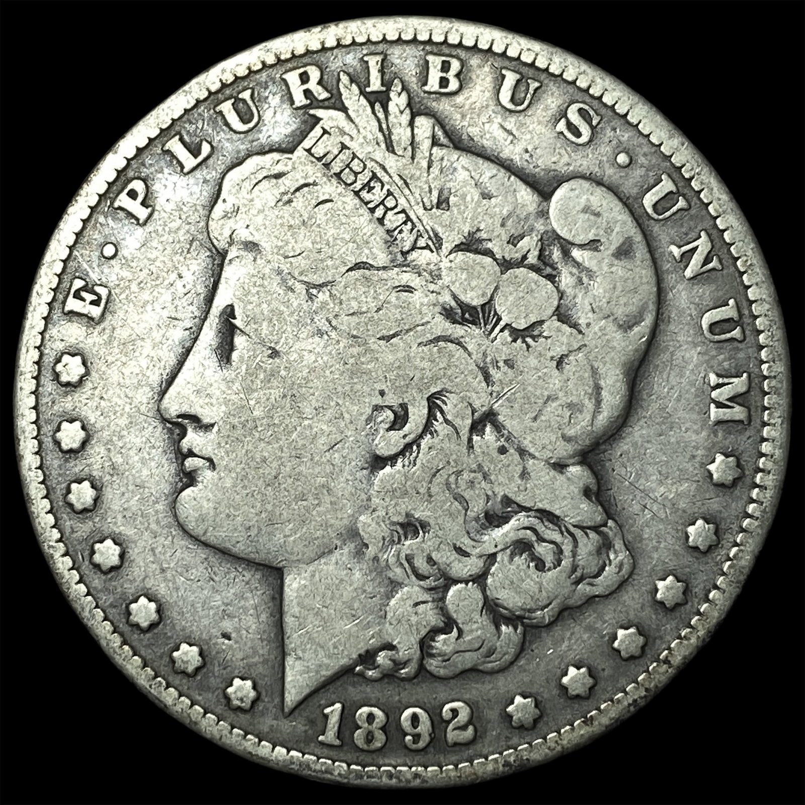 1892-S Silver Morgan Dollar LIGHTLY CIRCULATED: 1892-S Silver Morgan Dollar LIGHTLY CIRCULATED