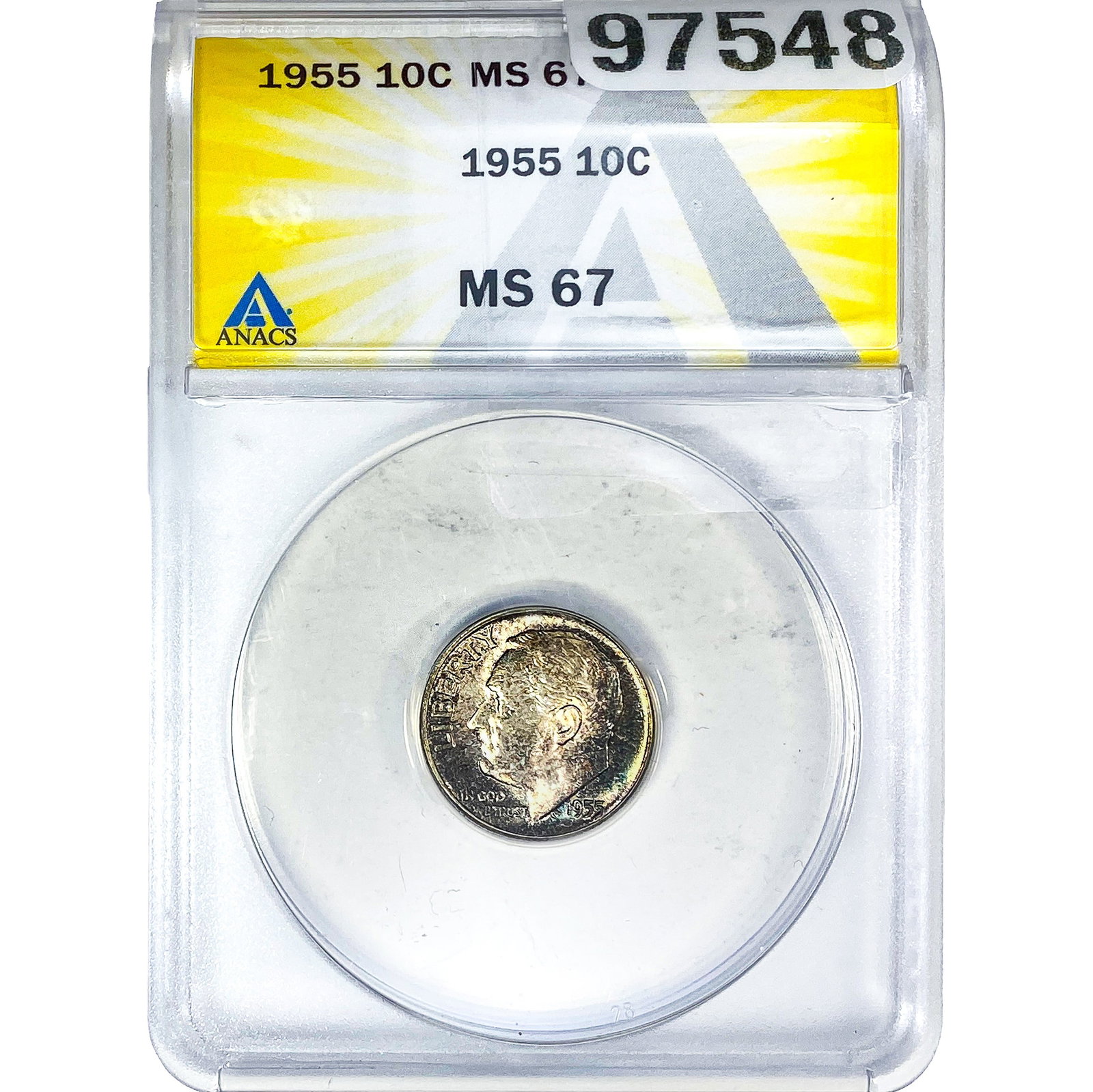 1955 Roosevelt Dime ANACS MS67: 1955 Roosevelt Dime ANACS MS67