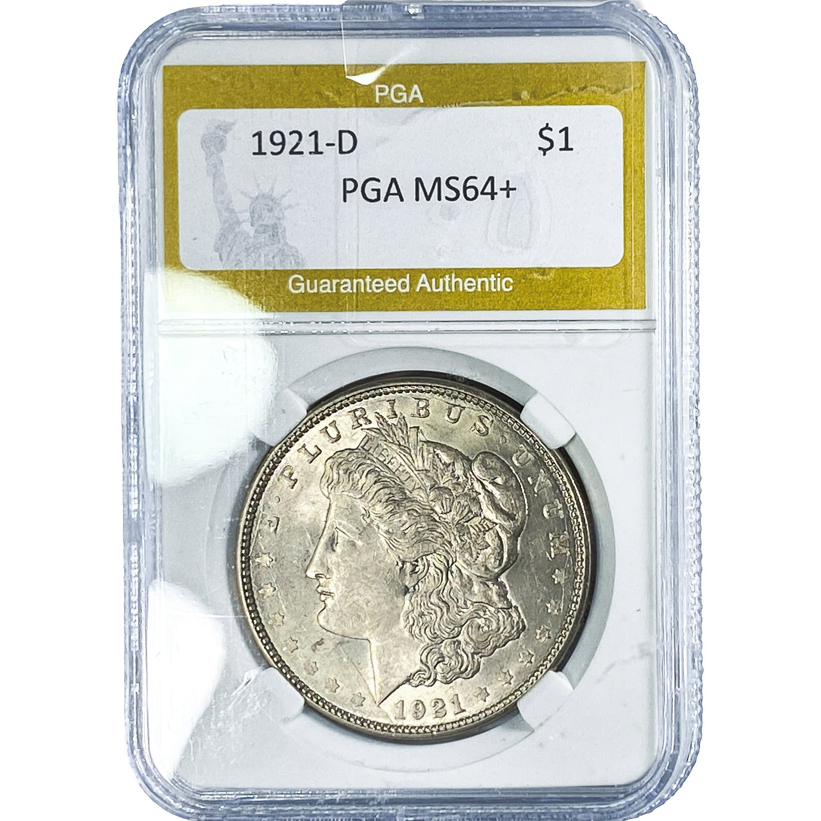1921-D Morgan Silver Dollar PGA MS64+ (1 of 2)