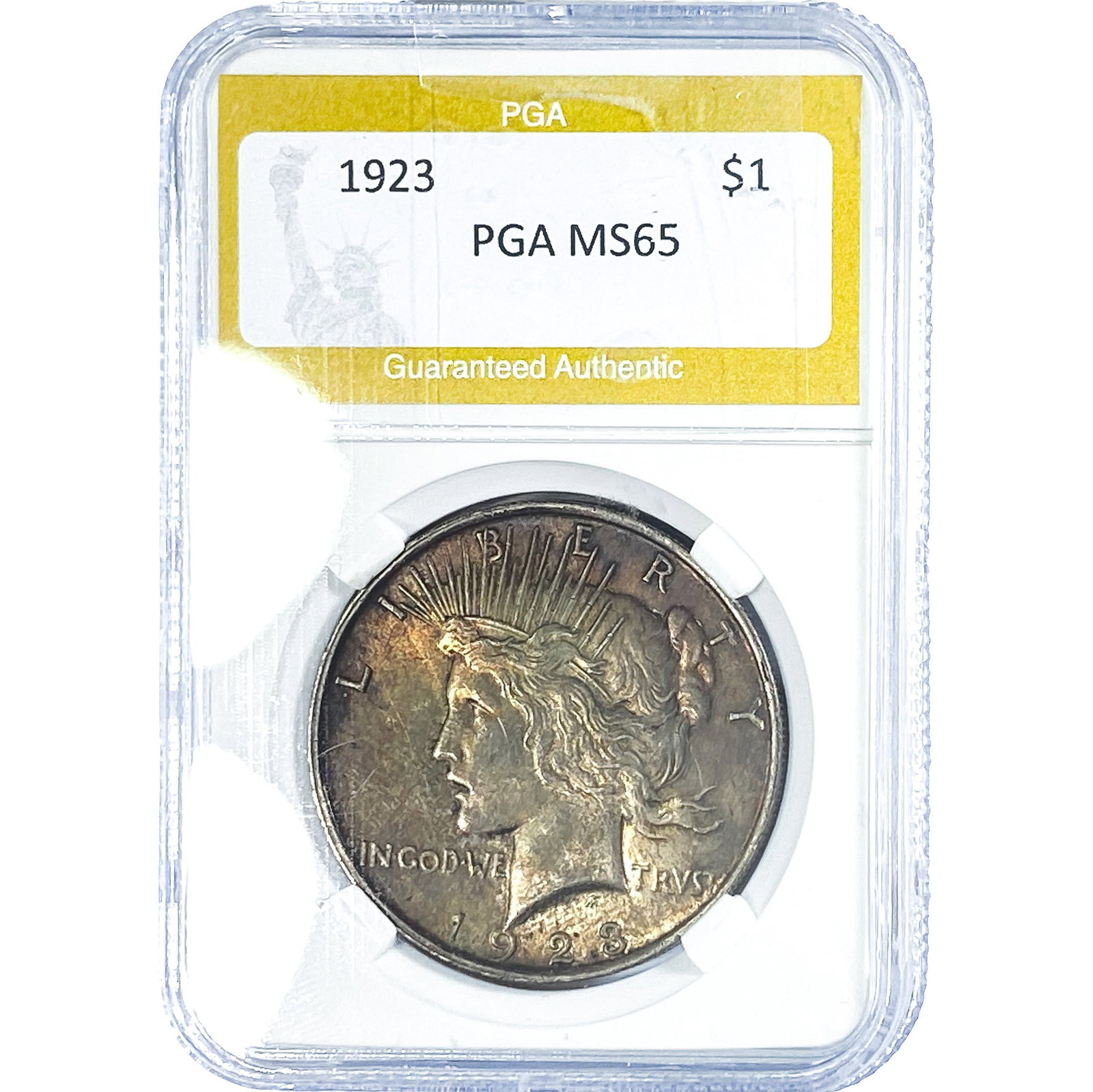 1923 Silver Peace Dollar PGA MS65: 1923 Silver Peace Dollar PGA MS65