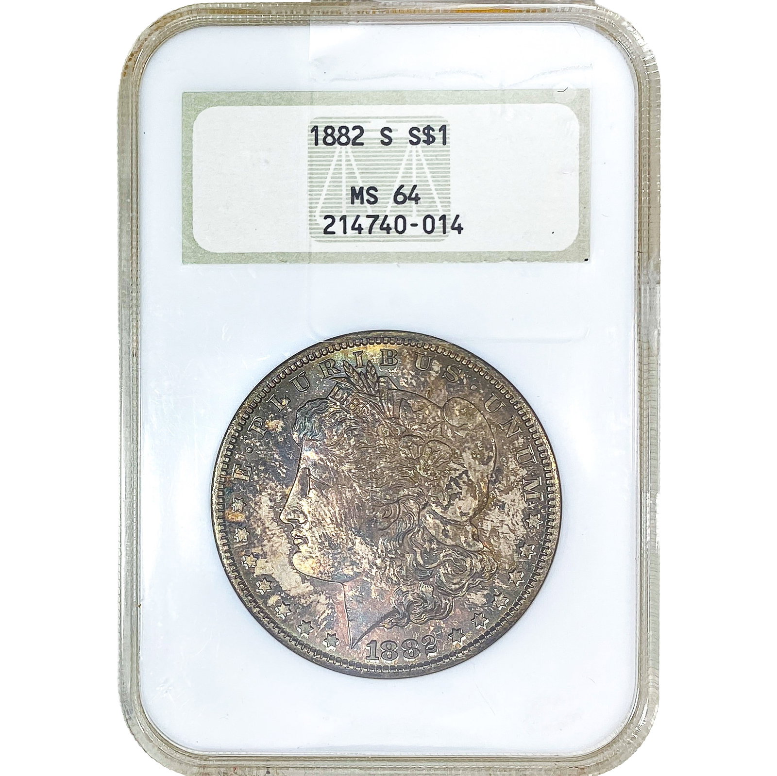 1882-S Morgan Silver Dollar NGC MS64: 1882-S Morgan Silver Dollar NGC MS64