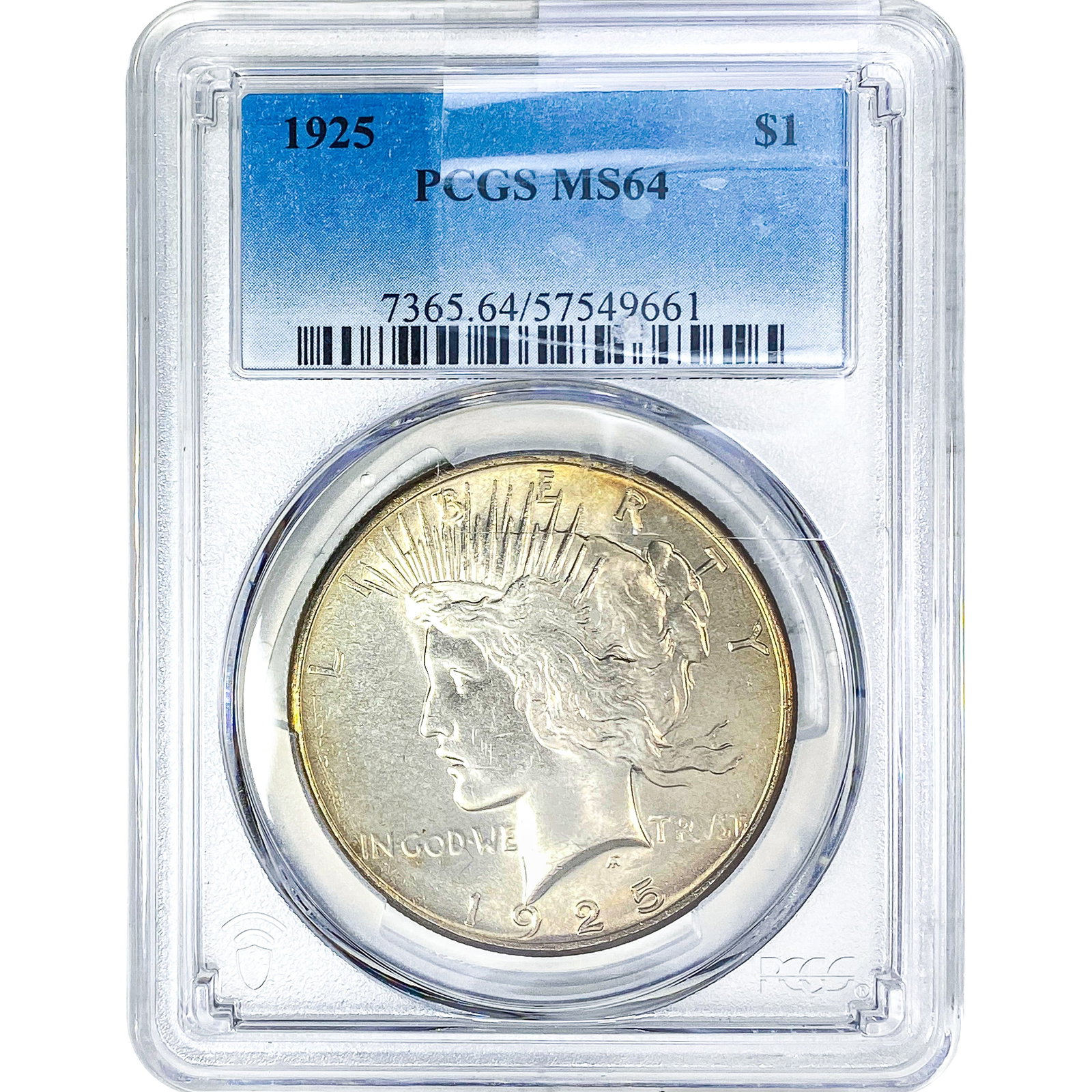 1925 Silver Peace Dollar PCGS MS64: 1925 Silver Peace Dollar PCGS MS64