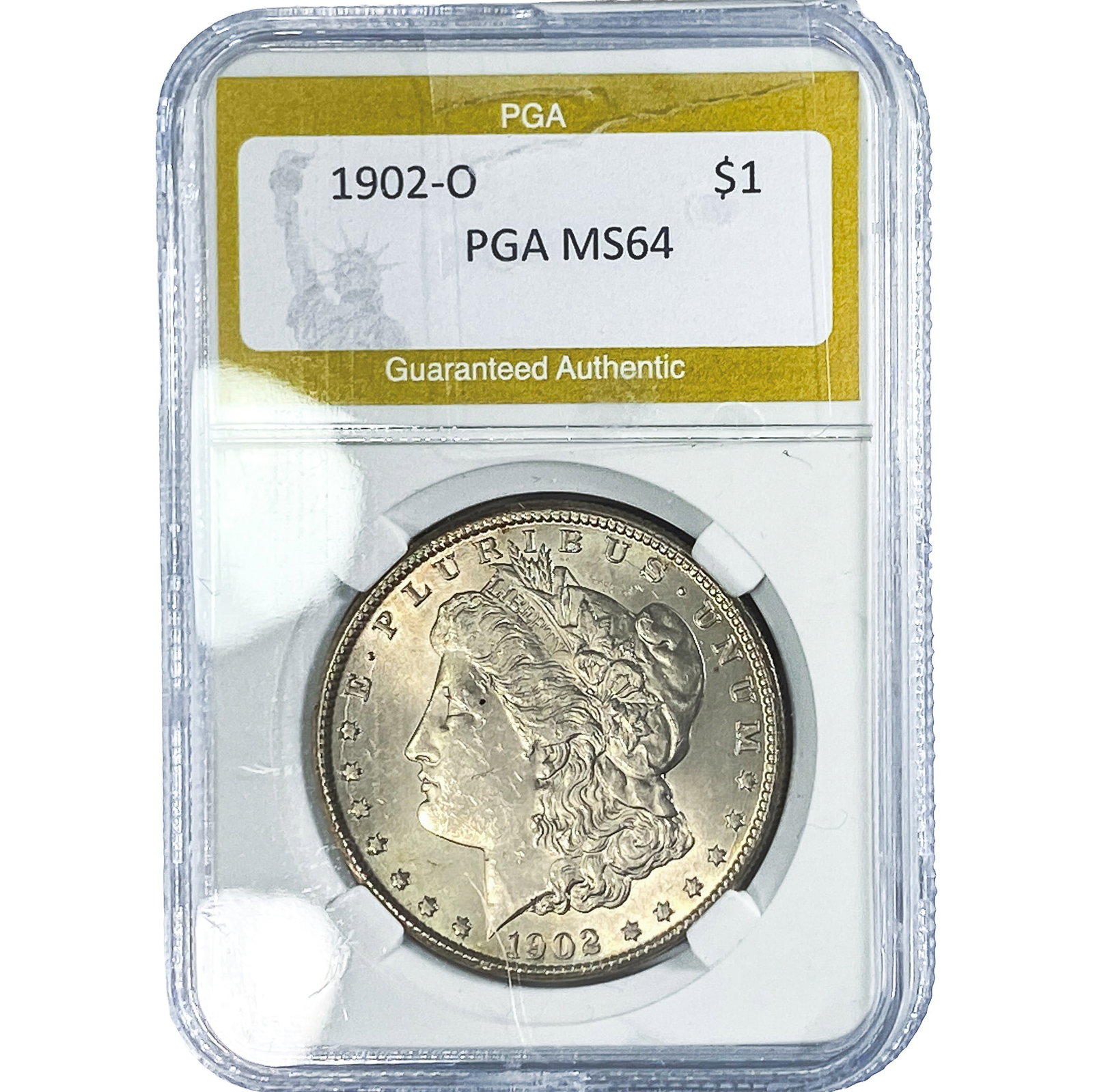 1902-O Morgan Silver Dollar PGA MS64: 1902-O Morgan Silver Dollar PGA MS64
