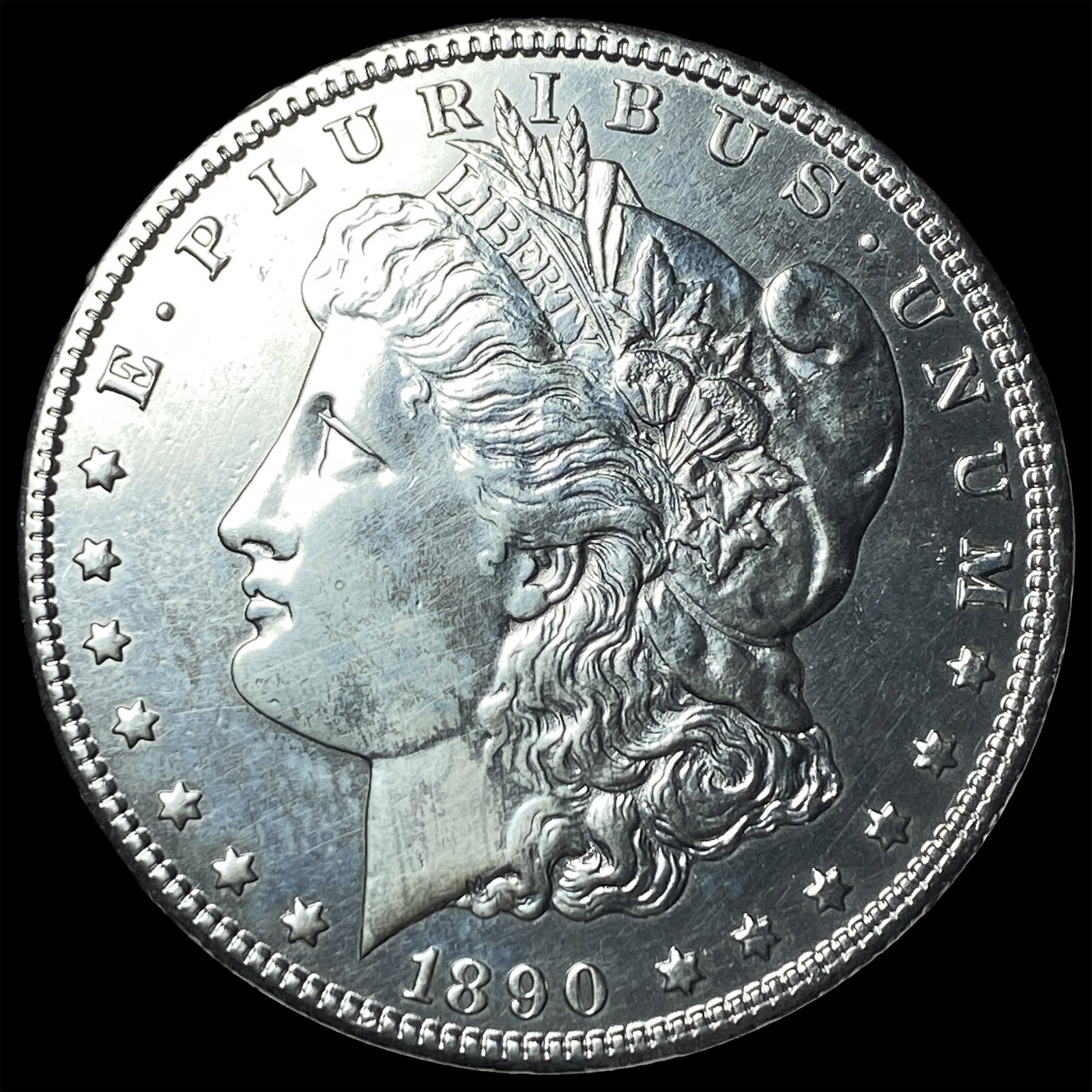 1890 Morgan Silver Dollar NEARLY UNCIRCULATED: 1890 Morgan Silver Dollar NEARLY UNCIRCULATED