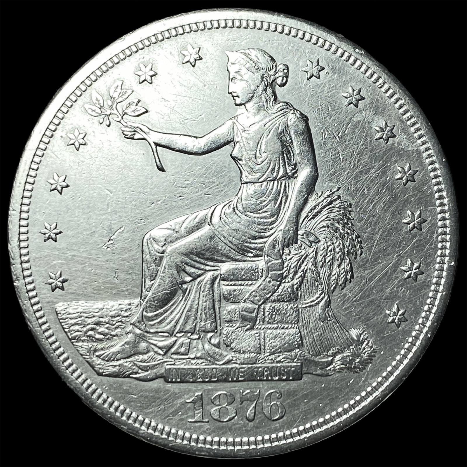1876-S Silver Trade Dollar NICELY CIRCULATED: 1876-S Silver Trade Dollar NICELY CIRCULATED