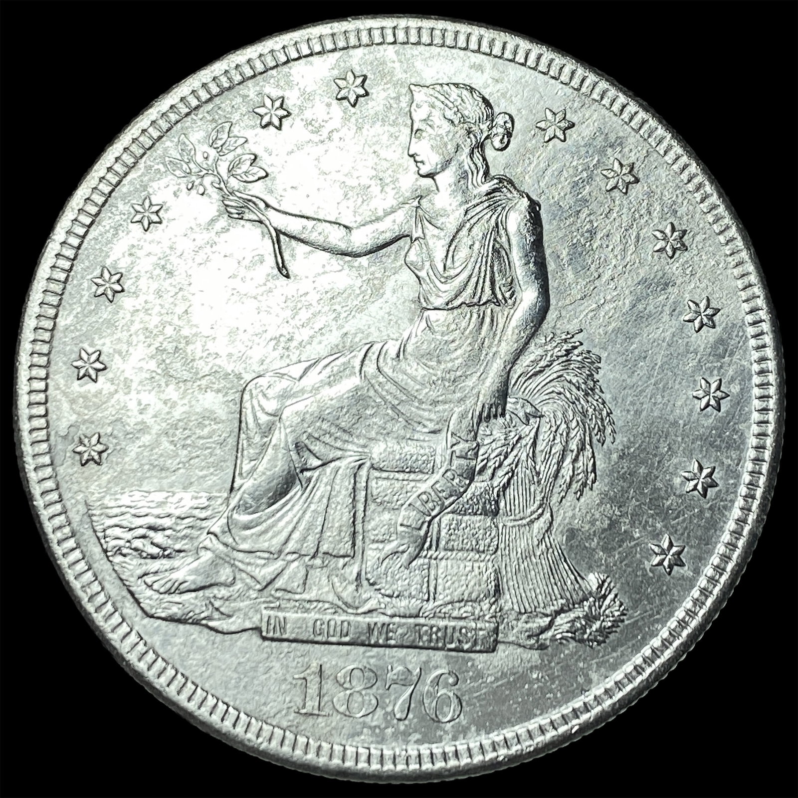 1876-S Silver Trade Dollar NEARLY UNCIRCULATED: 1876-S Silver Trade Dollar NEARLY UNCIRCULATED