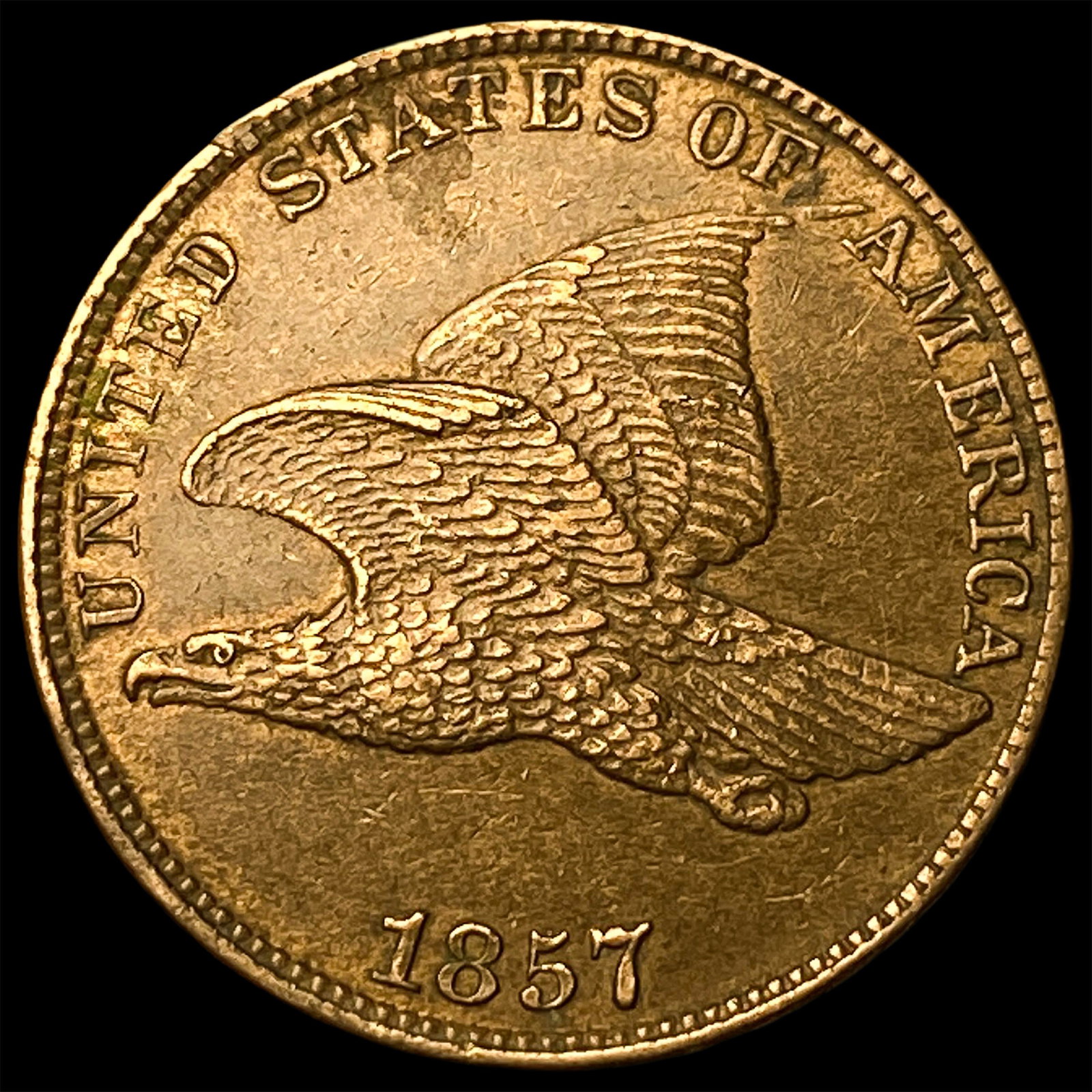 1857 Flying Eagle Cent CLOSELY UNCIRCULATED: 1857 Flying Eagle Cent CLOSELY UNCIRCULATED