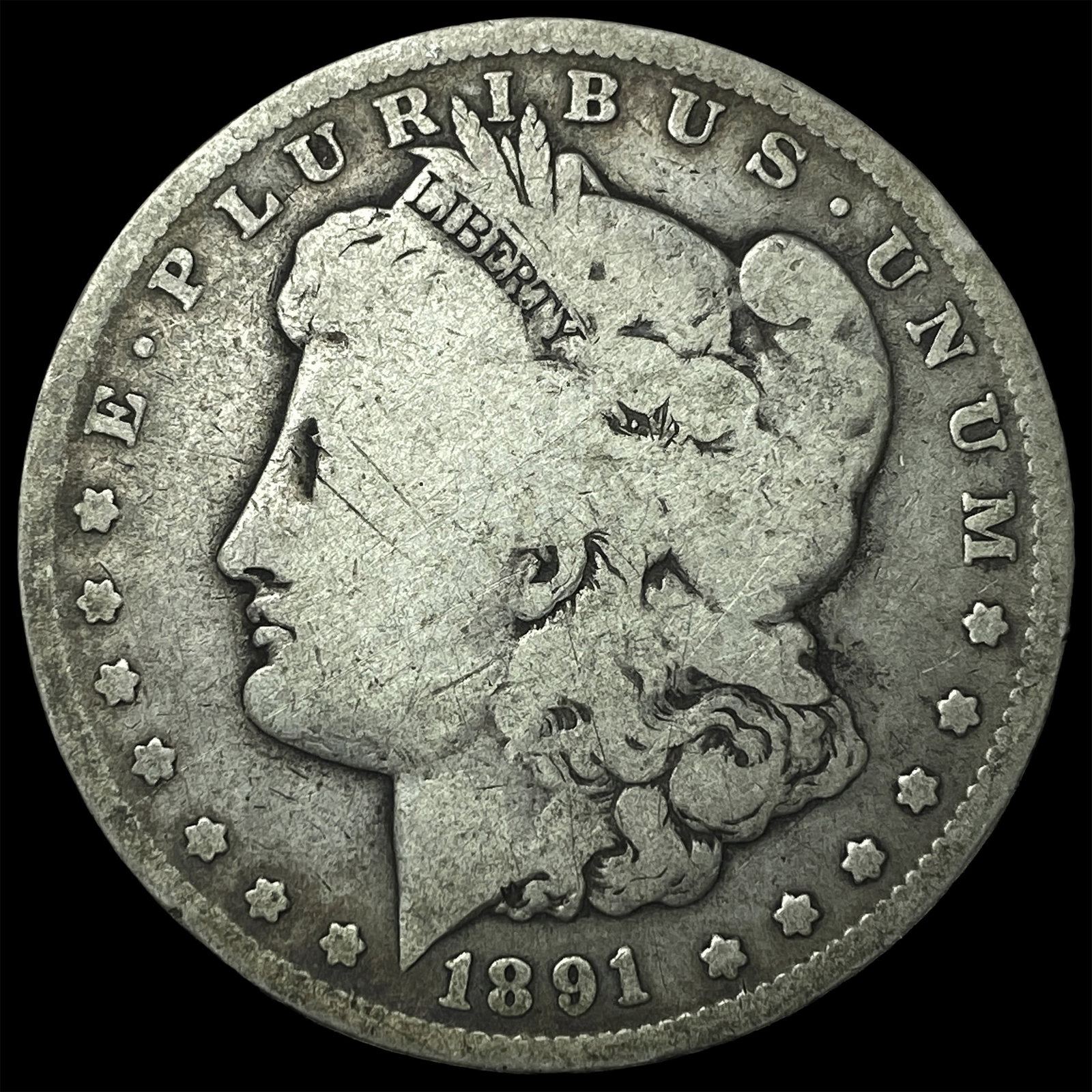 1891-CC Silver Morgan Dollar CLOSELY UNCIRCULATED (1 of 2)