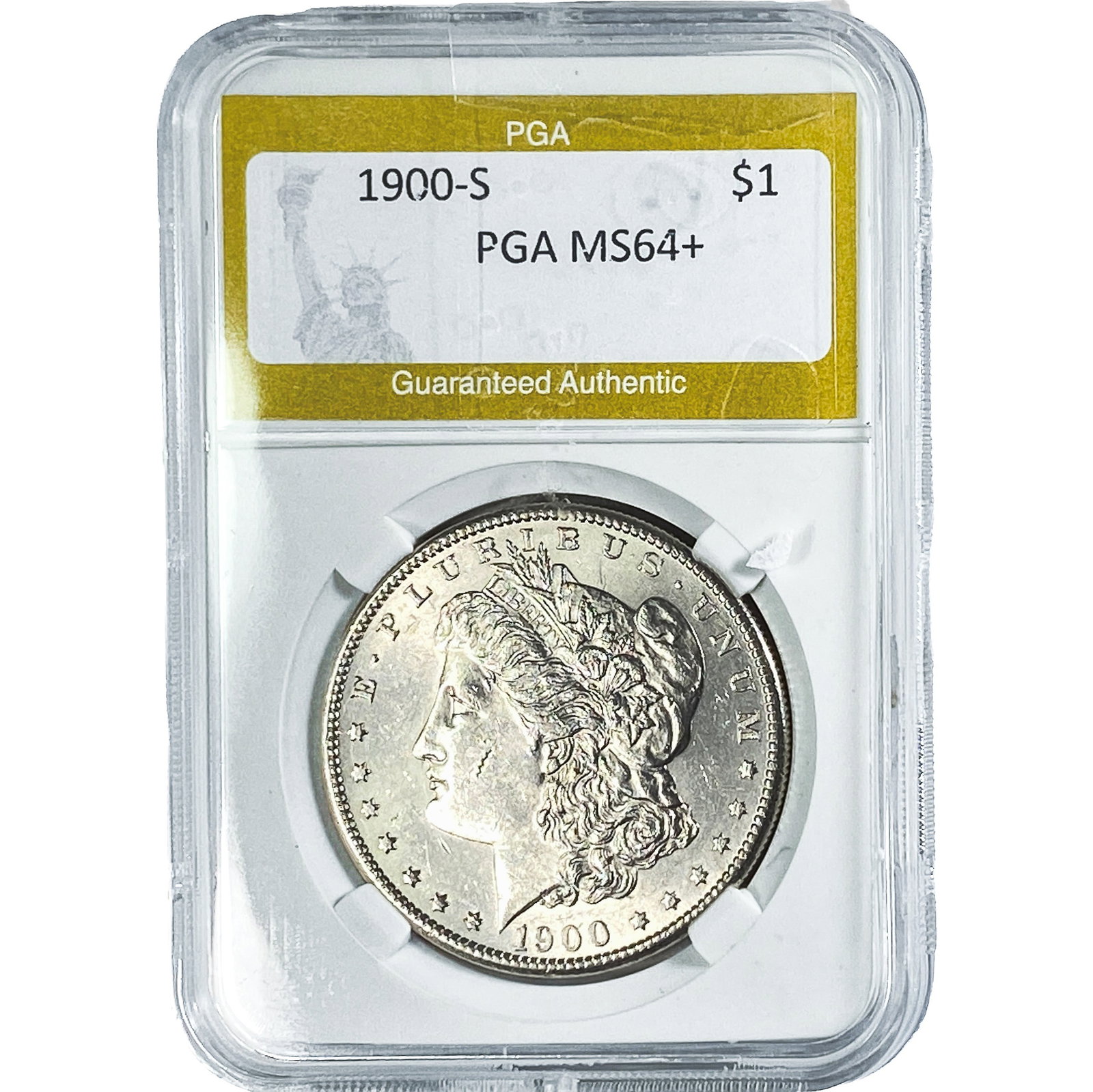 1900-S Morgan Silver Dollar PGA MS64+: 1900-S Morgan Silver Dollar PGA MS64+