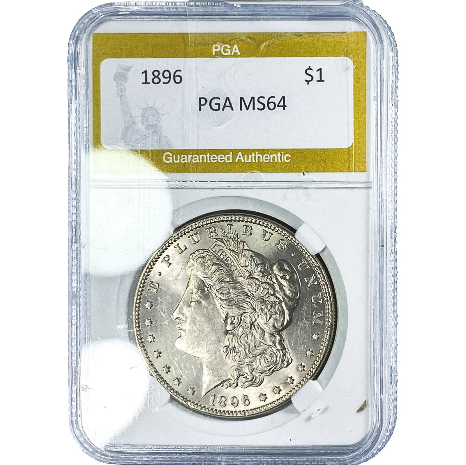 1896 Morgan Silver Dollar PGA MS64: 1896 Morgan Silver Dollar PGA MS64