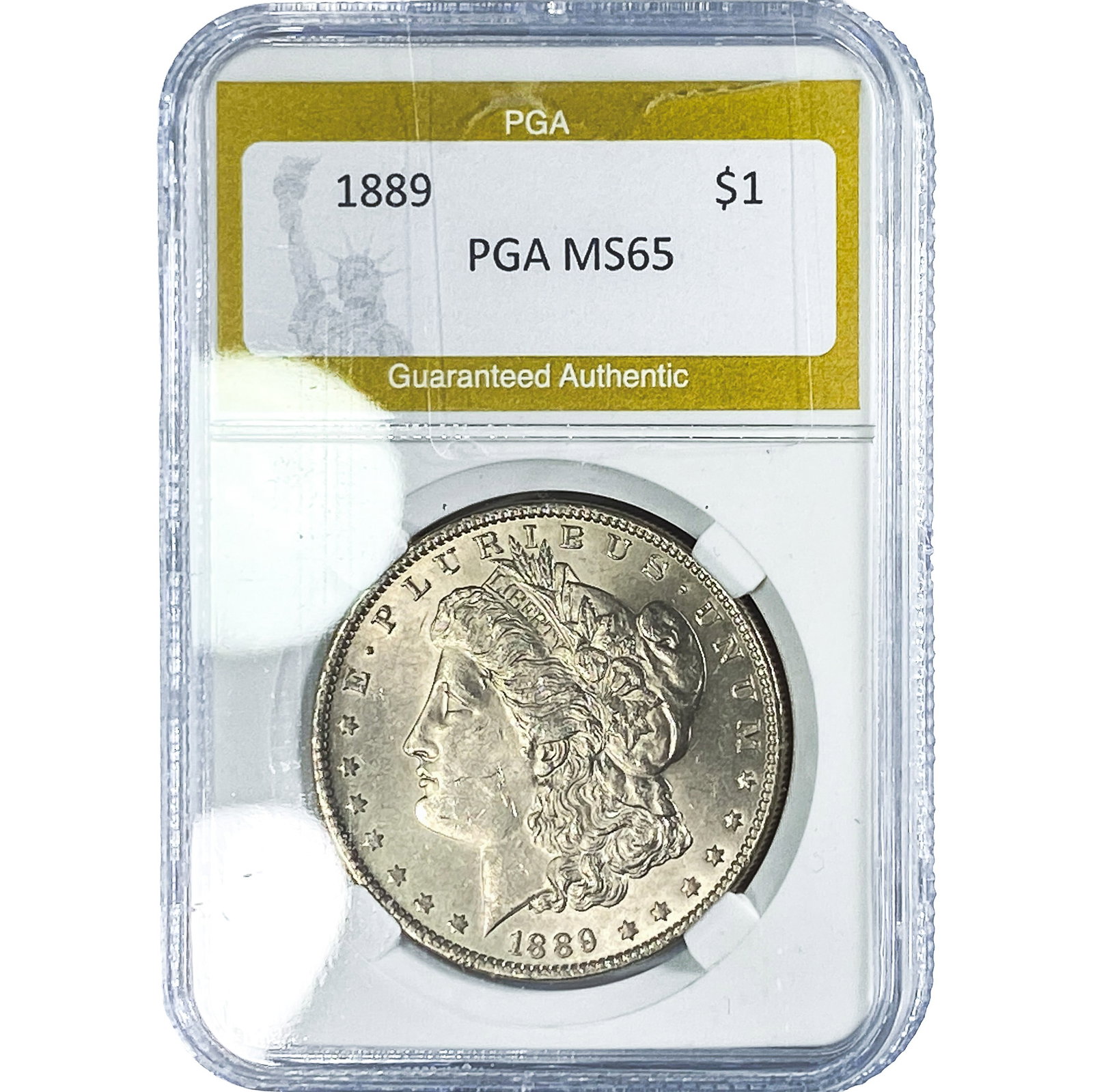 1889 Morgan Silver Dollar PGA MS65: 1889 Morgan Silver Dollar PGA MS65
