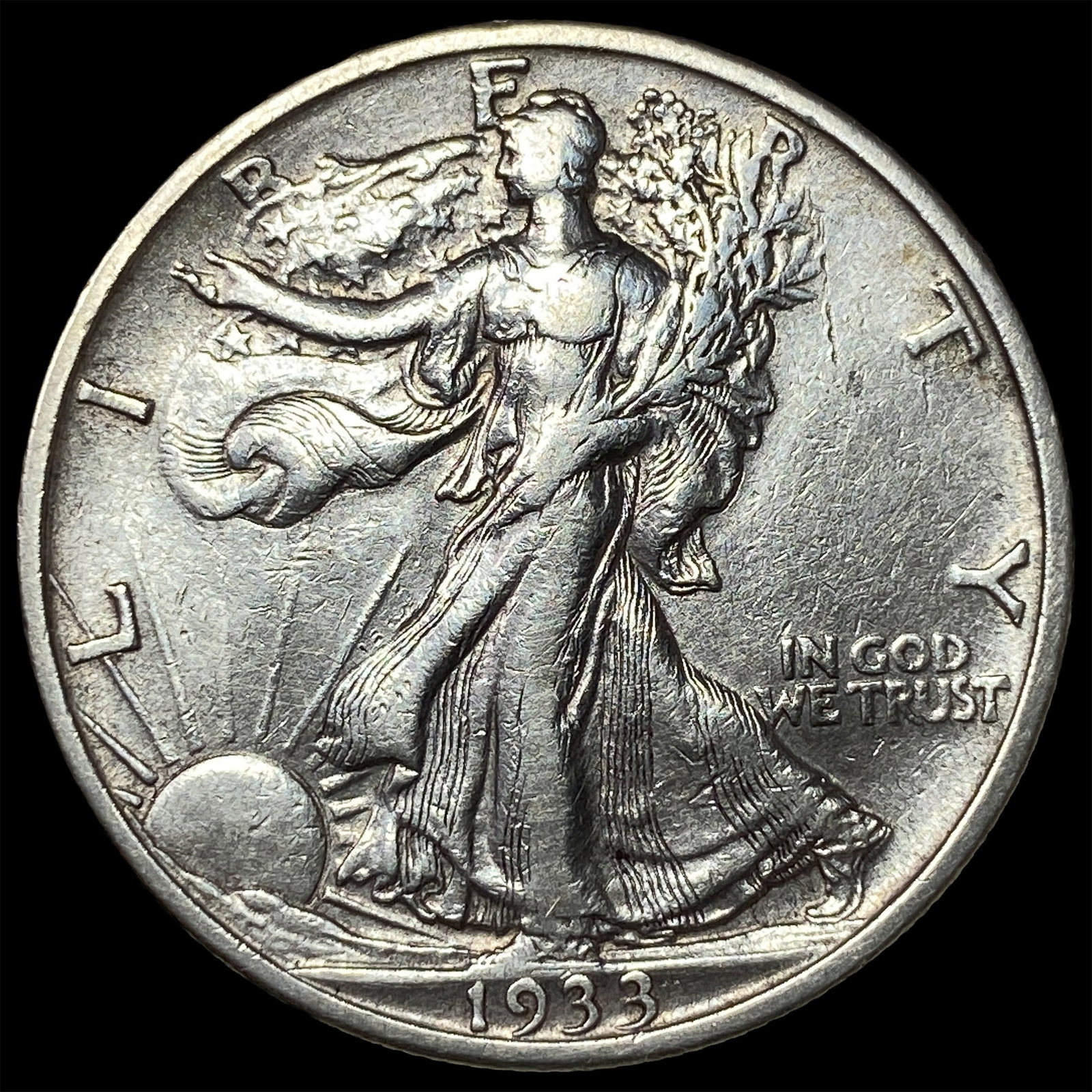 1933 Walking Liberty Half Dollar CLOSELY UNCIRCULATED: 1933 Walking Liberty Half Dollar CLOSELY UNCIRCULATED