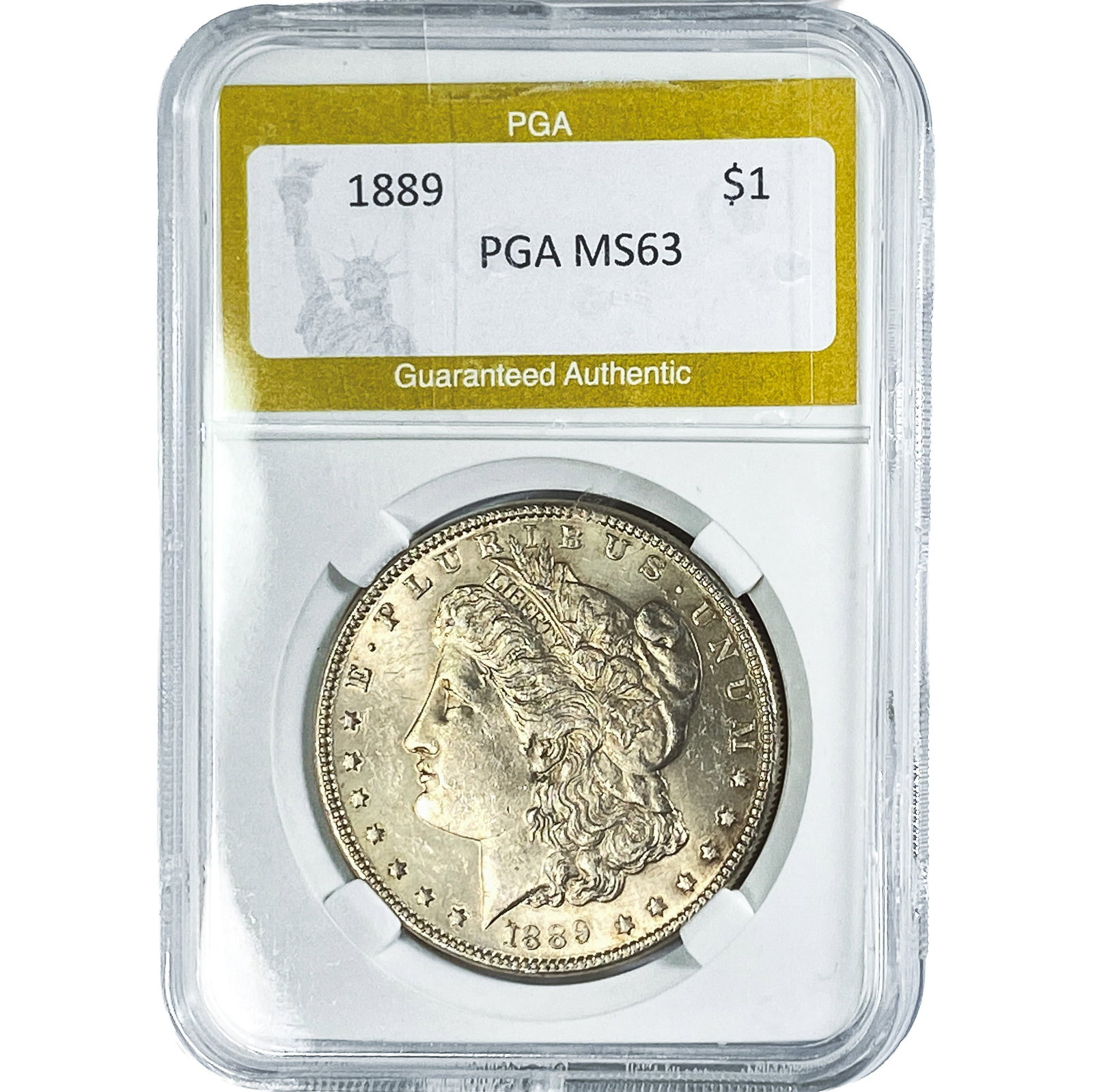 1889 Morgan Silver Dollar PGA MS63: 1889 Morgan Silver Dollar PGA MS63
