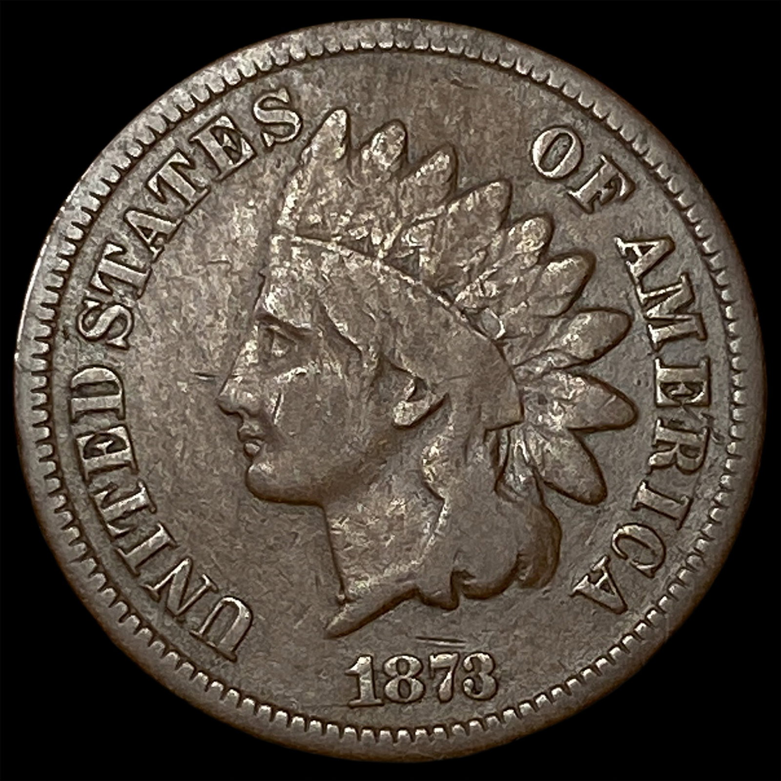1873 Indian Head Cent LIGHTLY CIRCULATED: 1873 Indian Head Cent LIGHTLY CIRCULATED