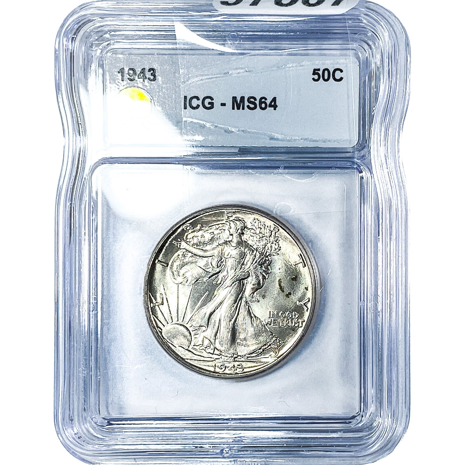 1943 Walking Liberty Half Dollar ICG MS64: 1943 Walking Liberty Half Dollar ICG MS64