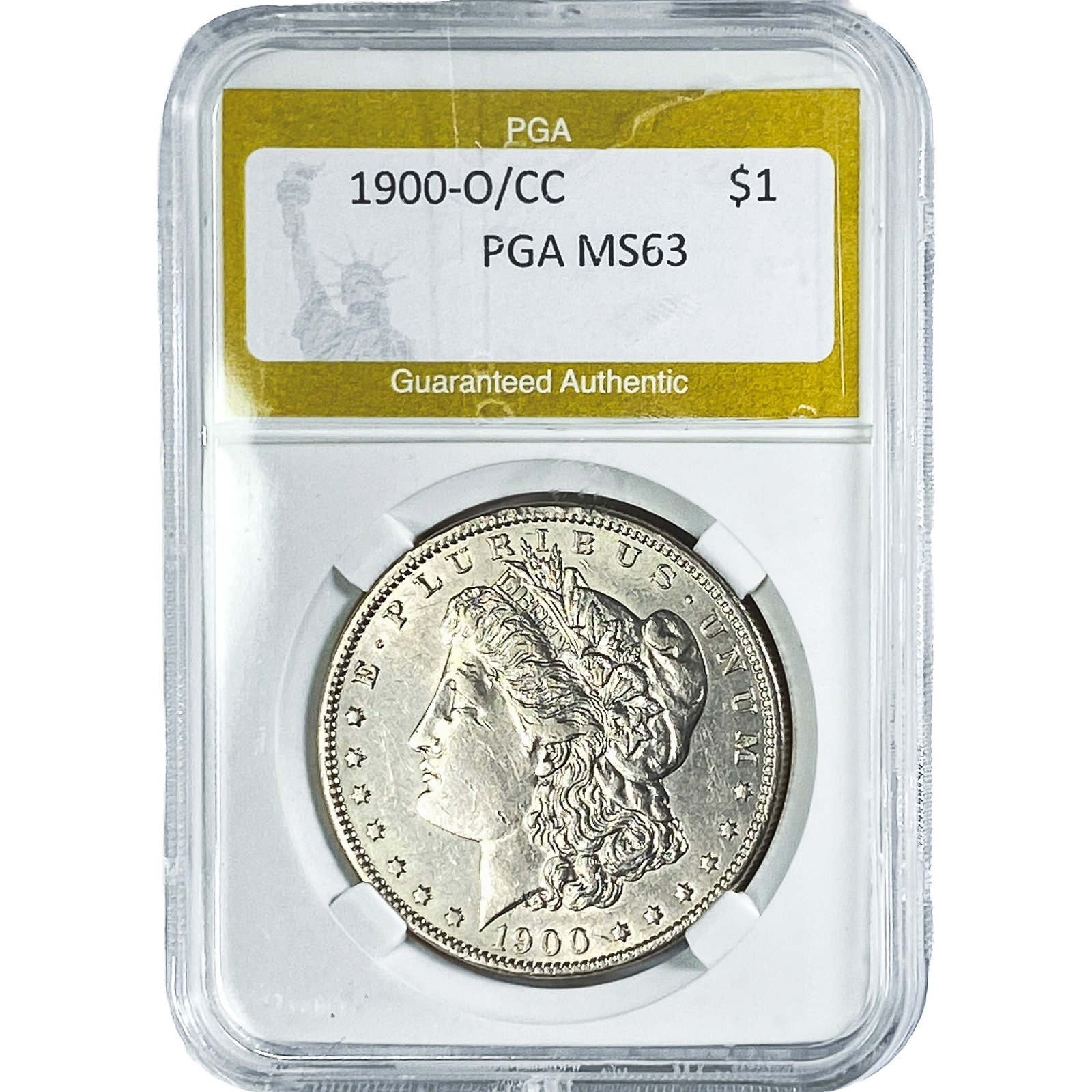 1900-O/CC Morgan Silver Dollar PGA MS63: 1900-O/CC Morgan Silver Dollar PGA MS63