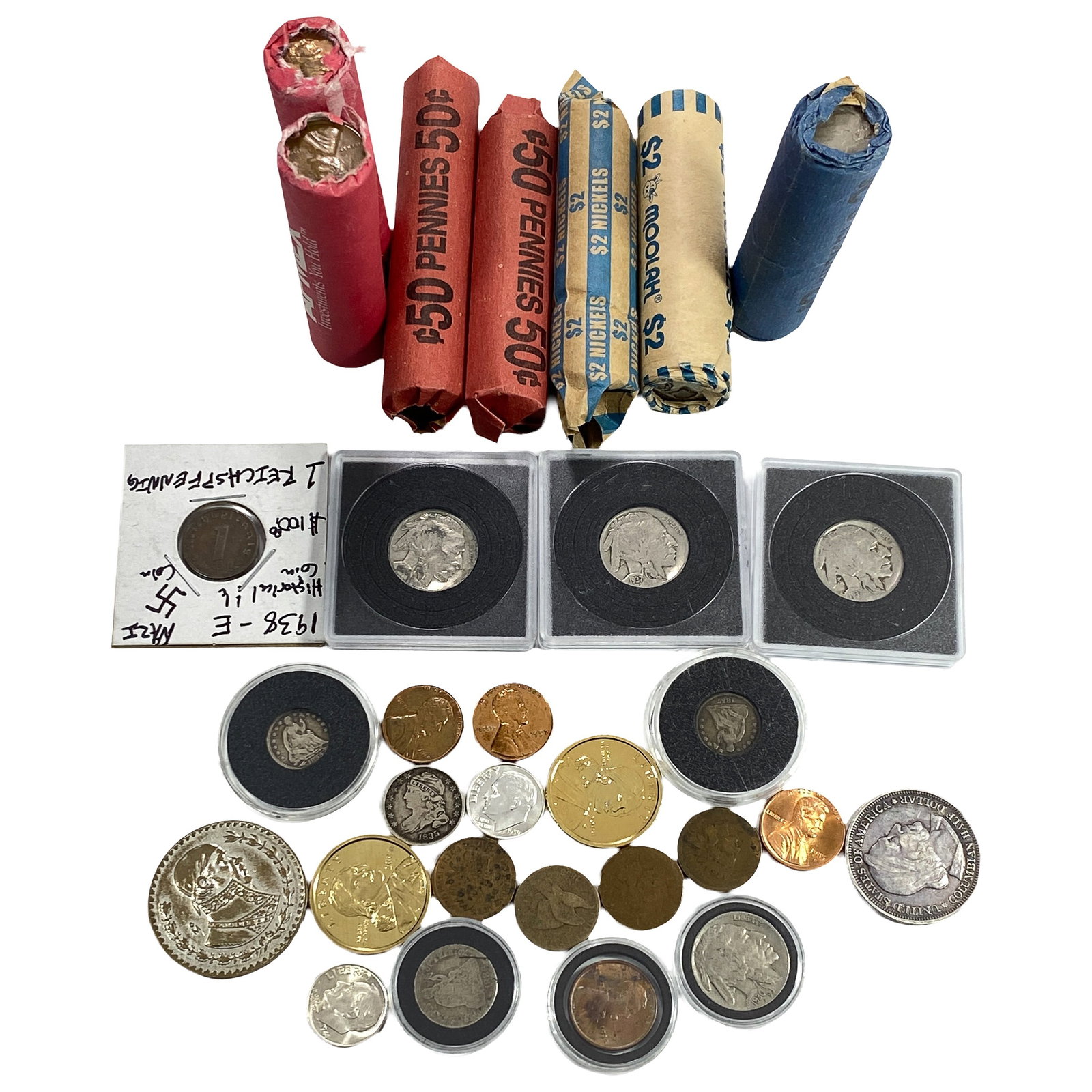 Various Dates Mixed U.S. Coin Lot with Rolls (1 of 2)