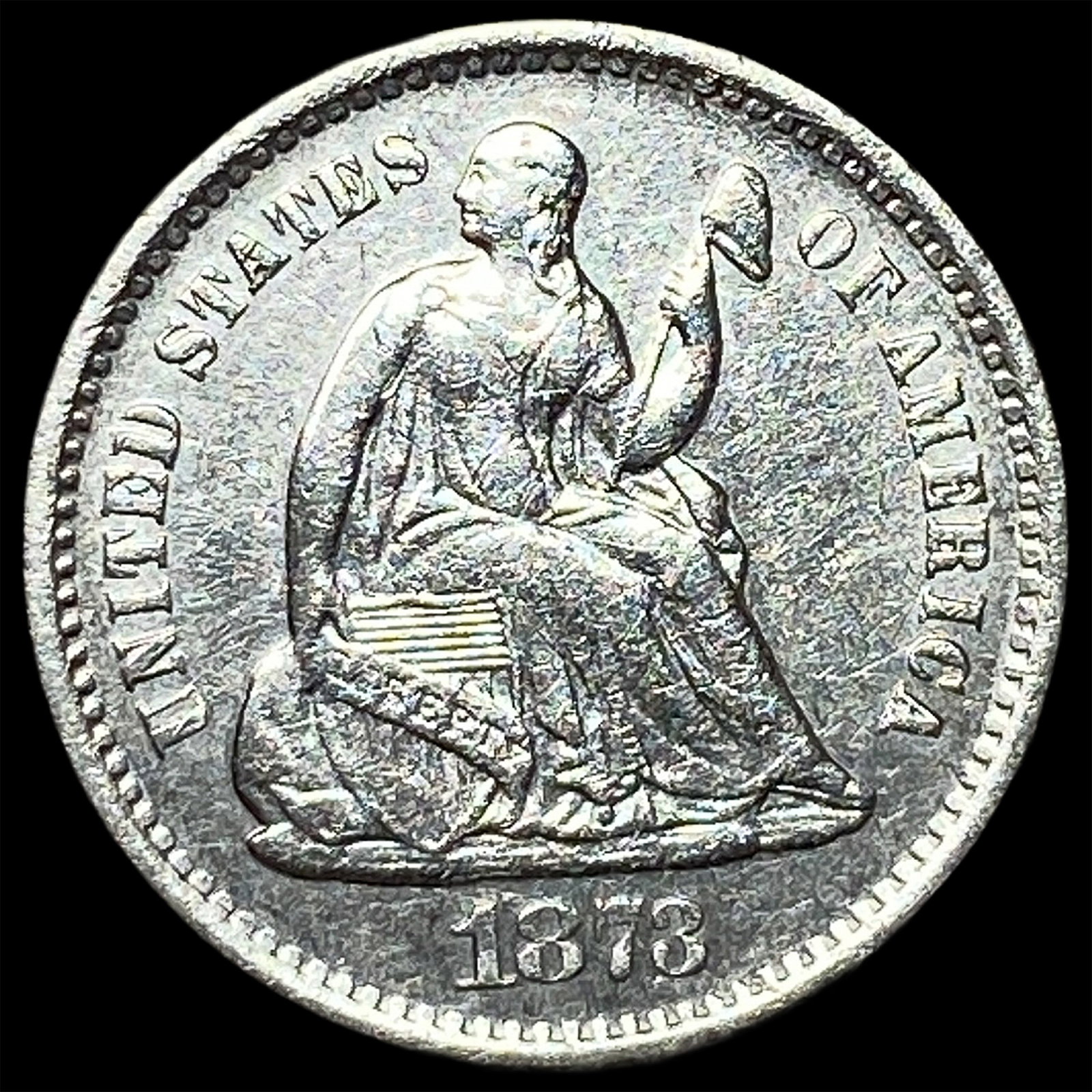 1873-S Silver Half Dime UNCIRCULATED (1 of 2)