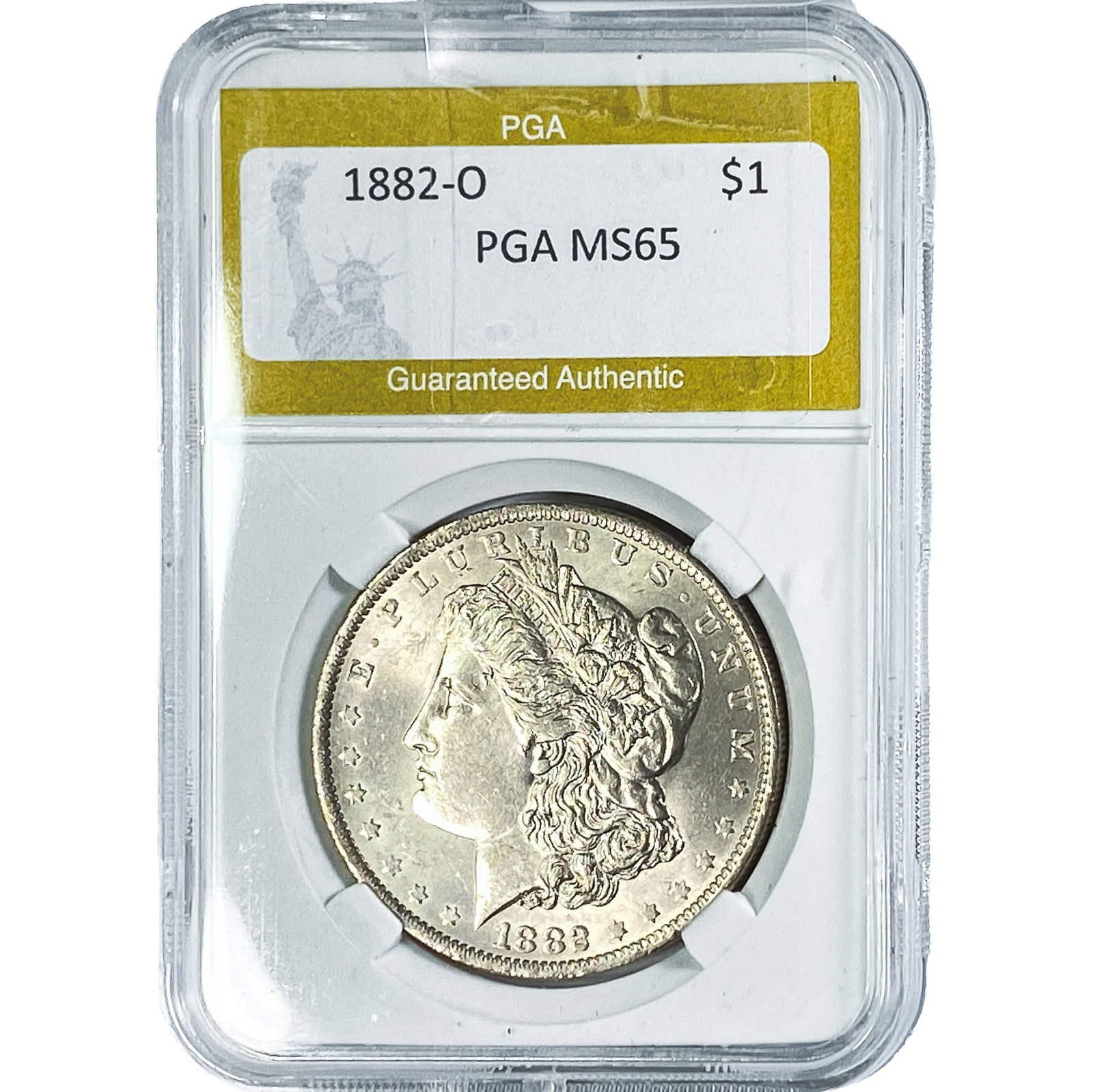1882-O Morgan Silver Dollar PGA MS65: 1882-O Morgan Silver Dollar PGA MS65