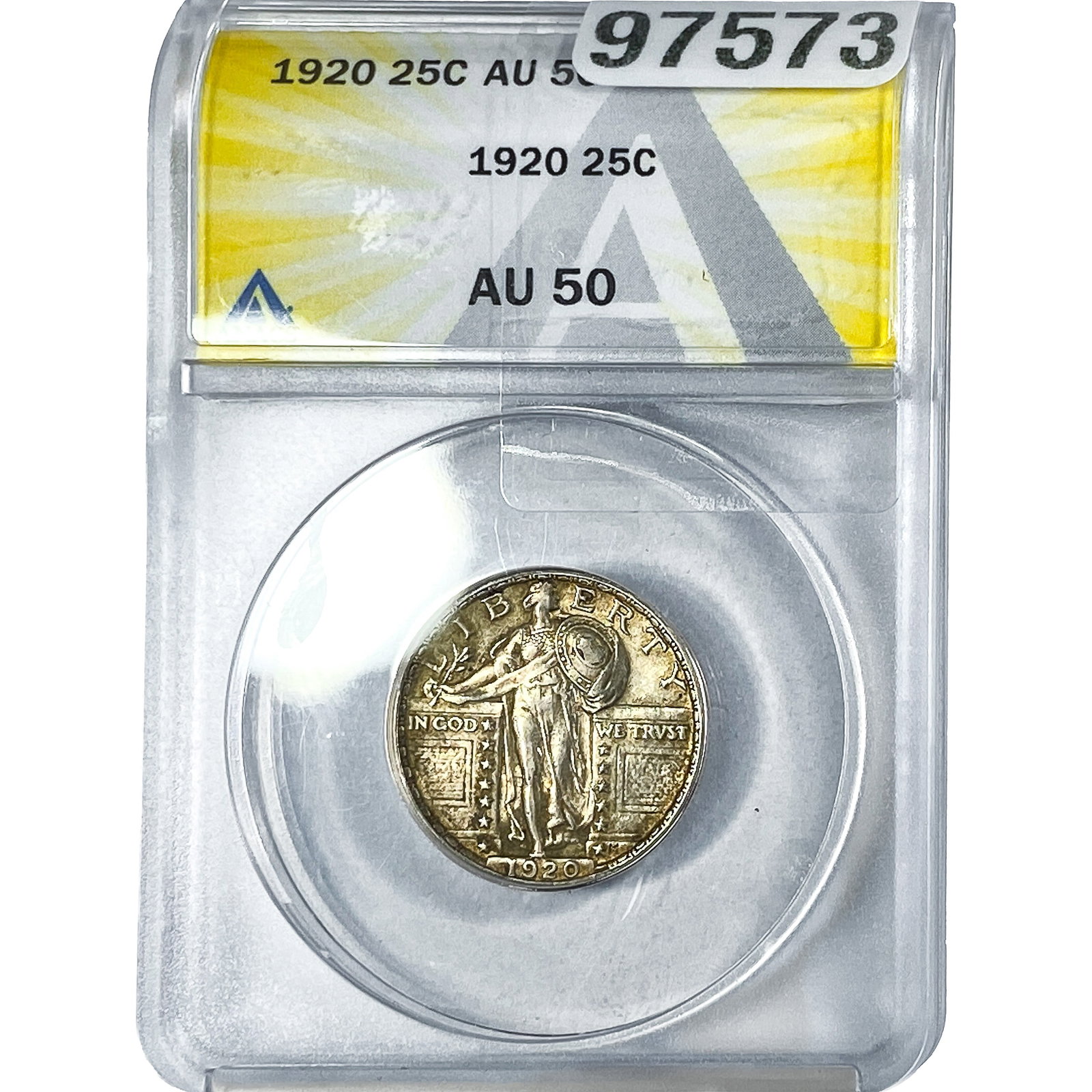 1920 Standing Liberty Quarter ANACS AU50: 1920 Standing Liberty Quarter ANACS AU50