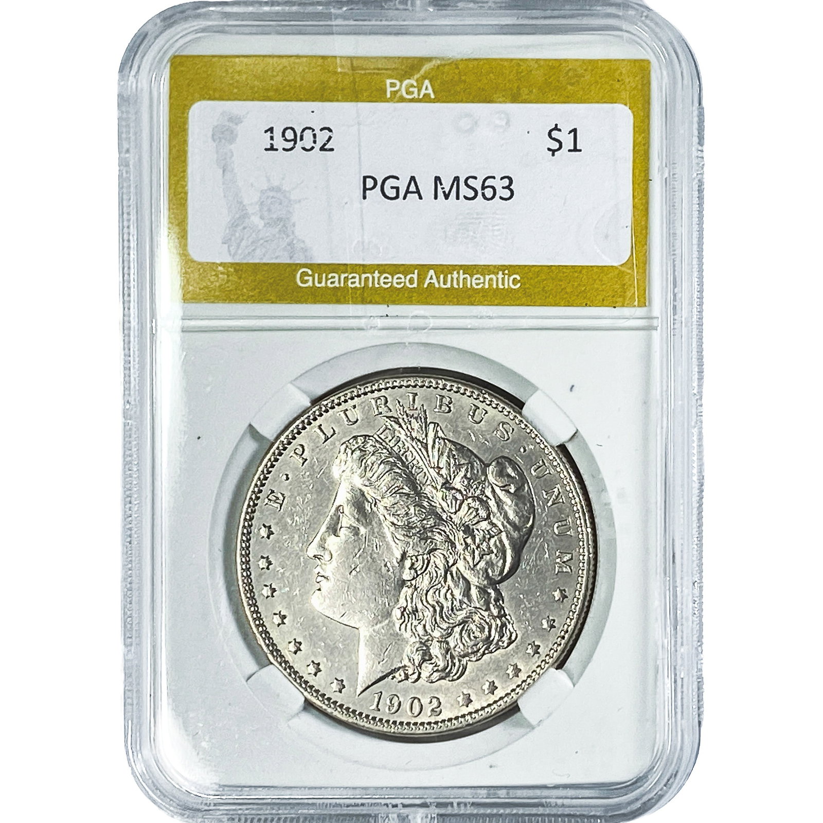 1902 Morgan Silver Dollar PGA MS63: 1902 Morgan Silver Dollar PGA MS63