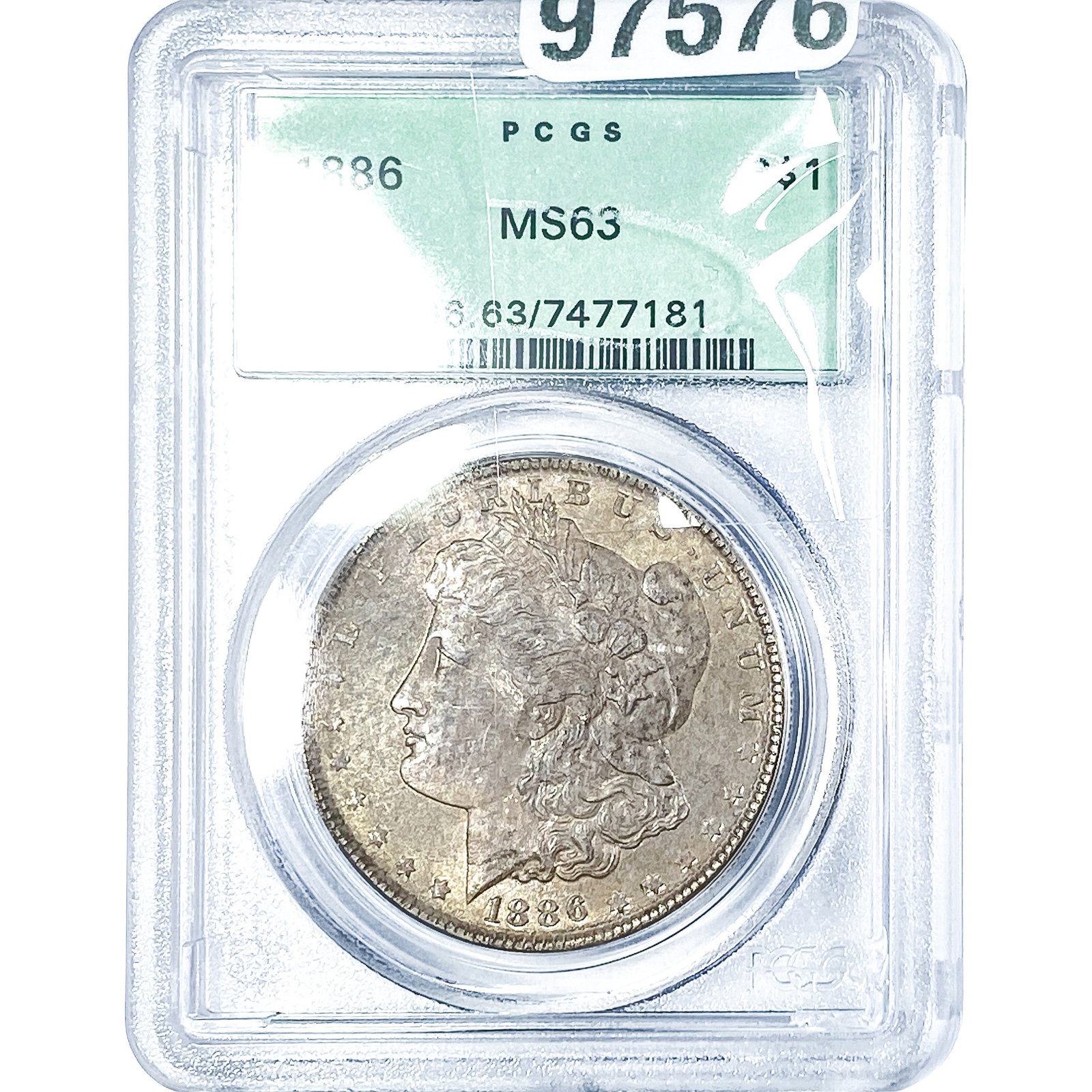 1886 Morgan Silver Dollar PCGS MS63: 1886 Morgan Silver Dollar PCGS MS63