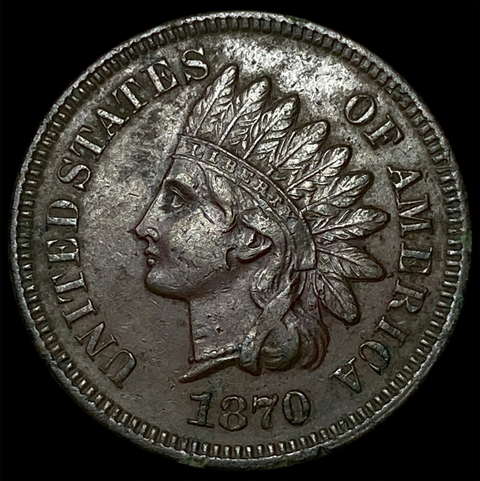 1870 Indian Head Cent CHOICE AU (1 of 2)