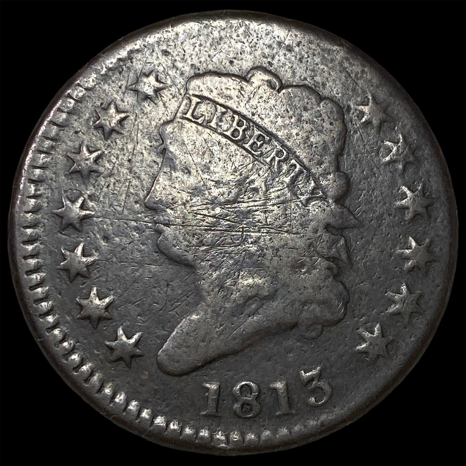 1813 Classic Head Large Cent NICELY CIRCULATED (1 of 2)