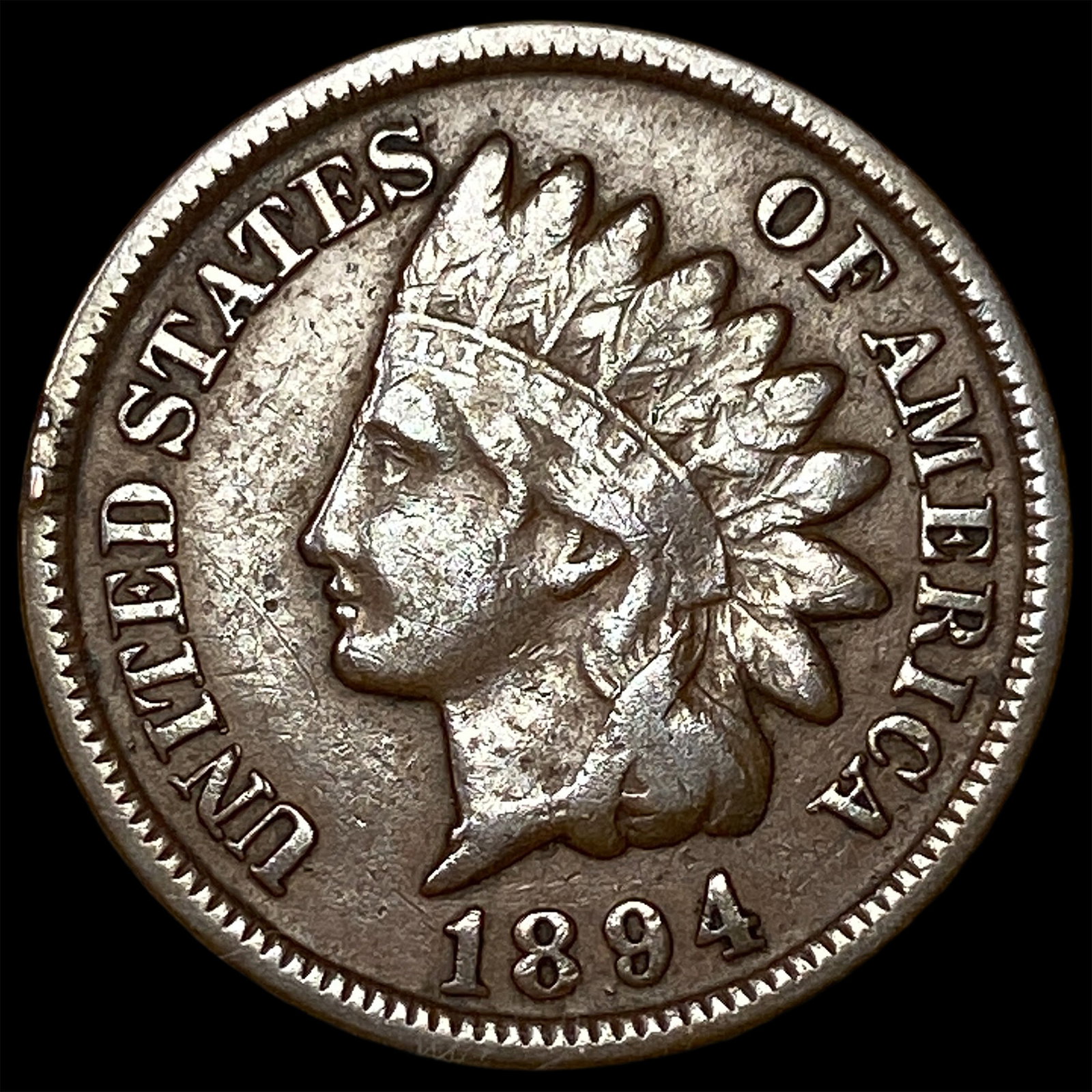 1894 Indian Head Cent NICELY CIRCULATED: 1894 Indian Head Cent NICELY CIRCULATED