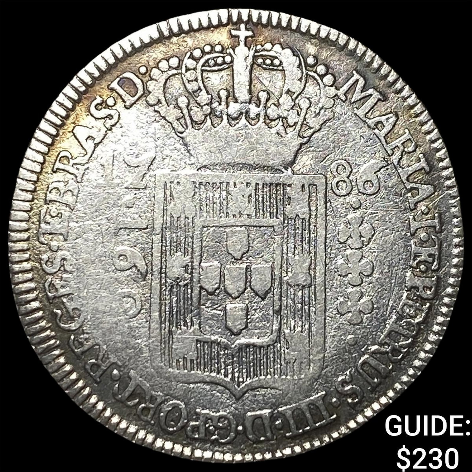 1786 Brazil Silver 160 Reis: 1786 Brazil Silver 160 Reis