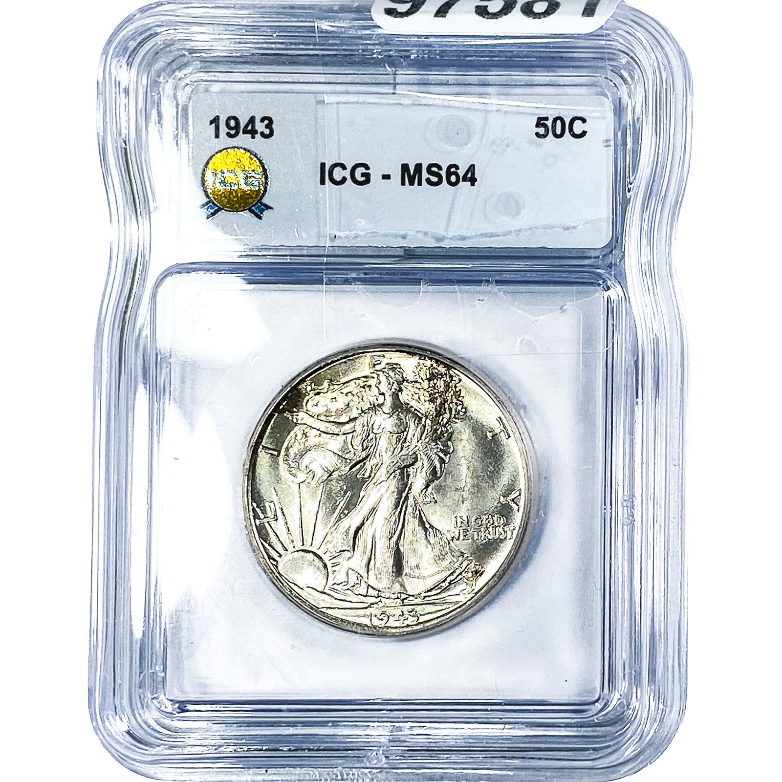 1943 Walking Liberty Half Dollar ICG MS64: 1943 Walking Liberty Half Dollar ICG MS64