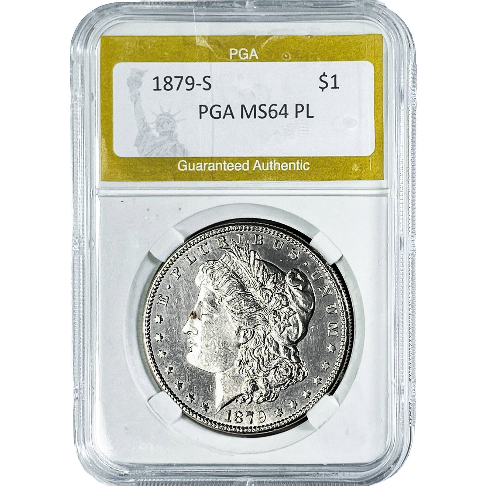 1879-S Morgan Silver Dollar PGA MS64 PL (1 of 2)