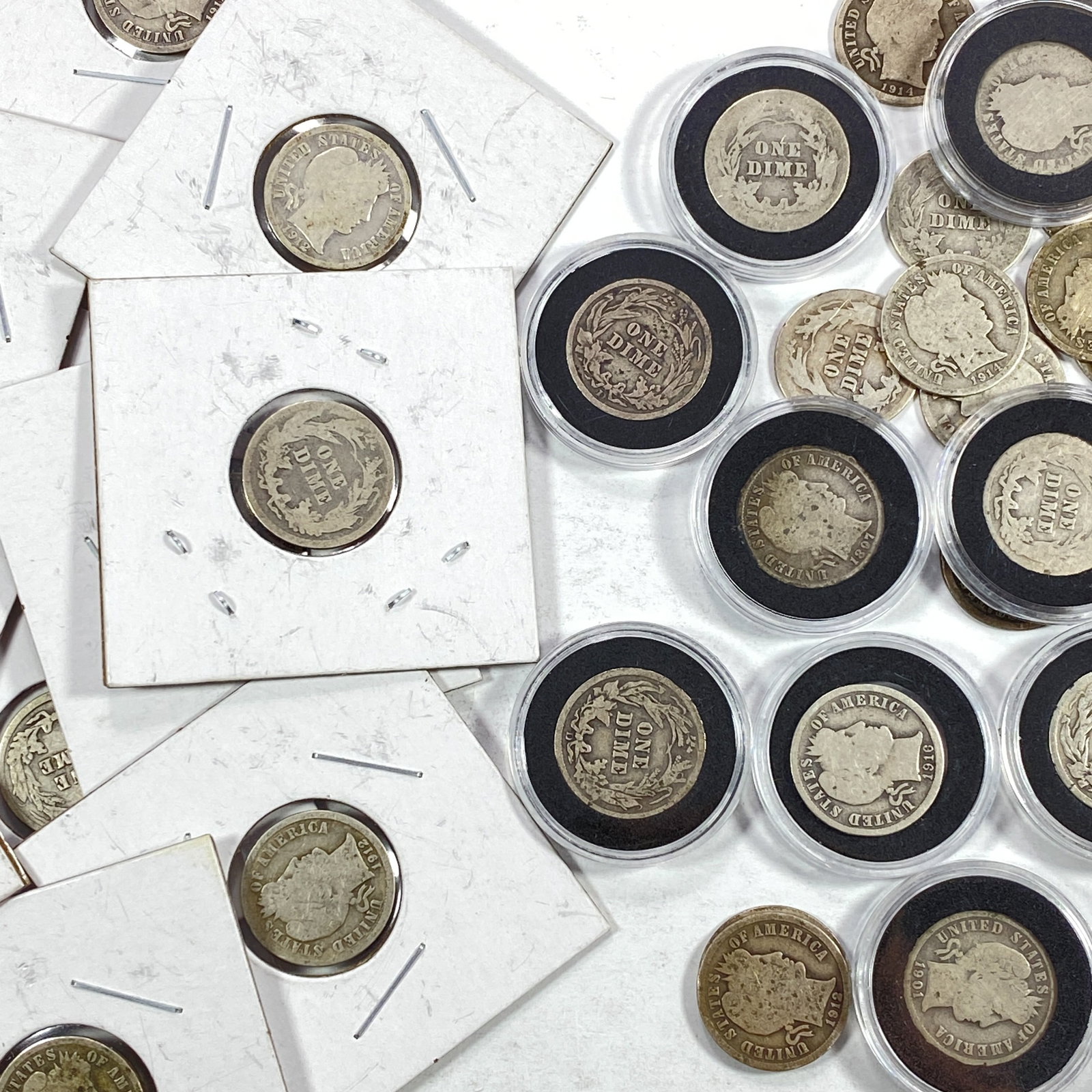 Mixed Dates Barber Dime - 2