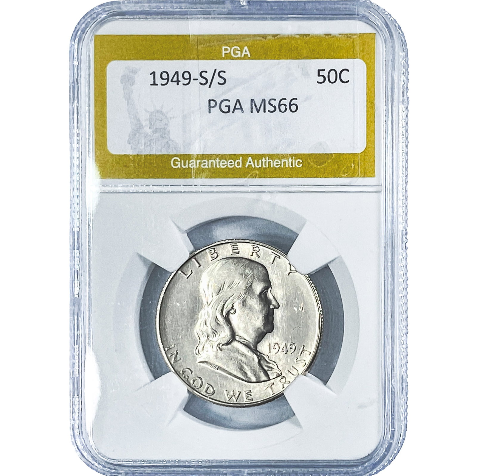 1949-S/S Franklin Half Dollar PGA MS66 (1 of 2)