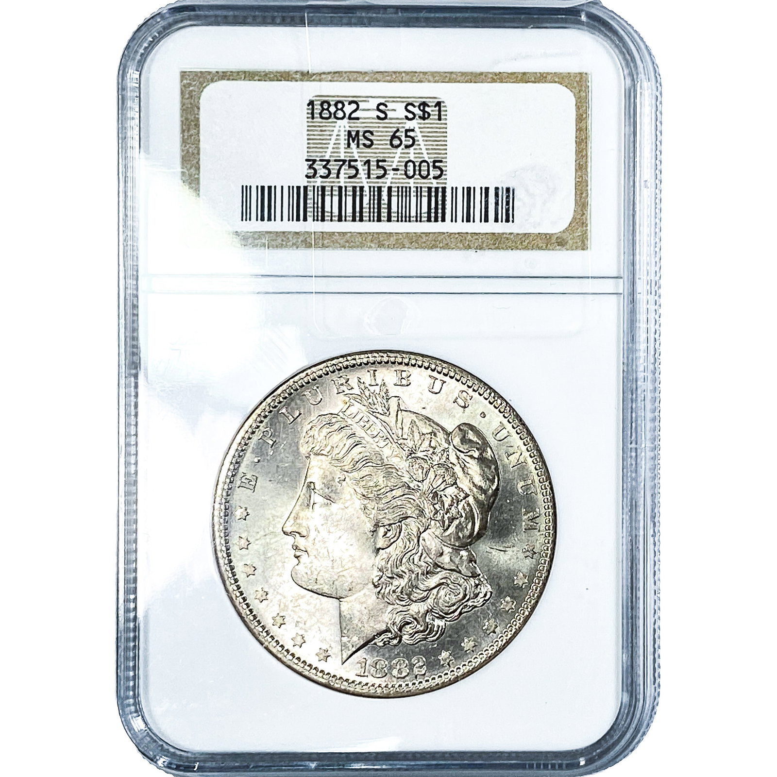 1882-S Morgan Silver Dollar NGC MS65: 1882-S Morgan Silver Dollar NGC MS65