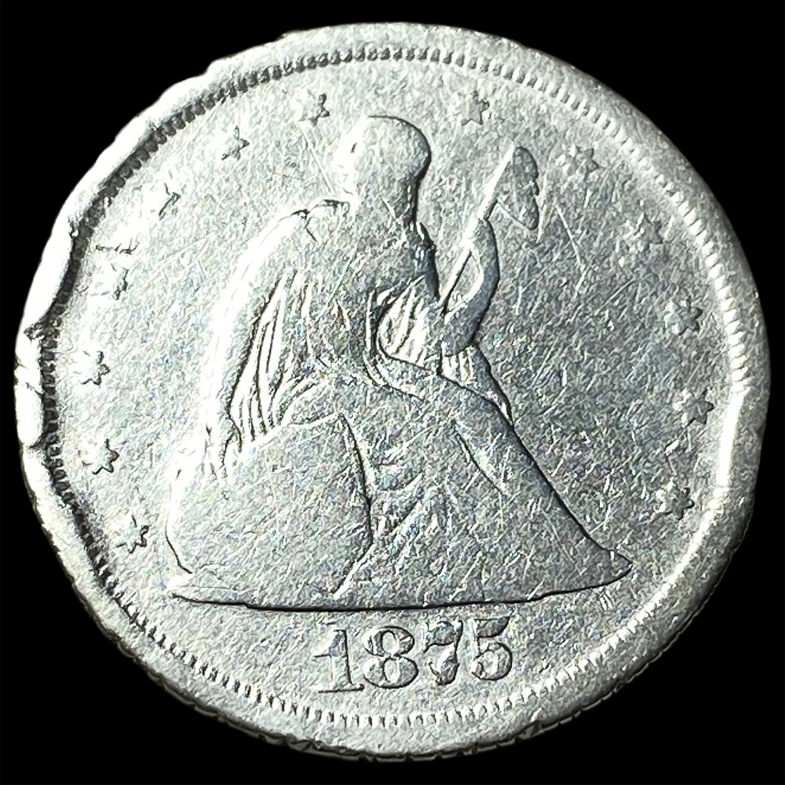 1875-S Seated Liberty Half Dollar NICELY CIRCULATED (1 of 2)