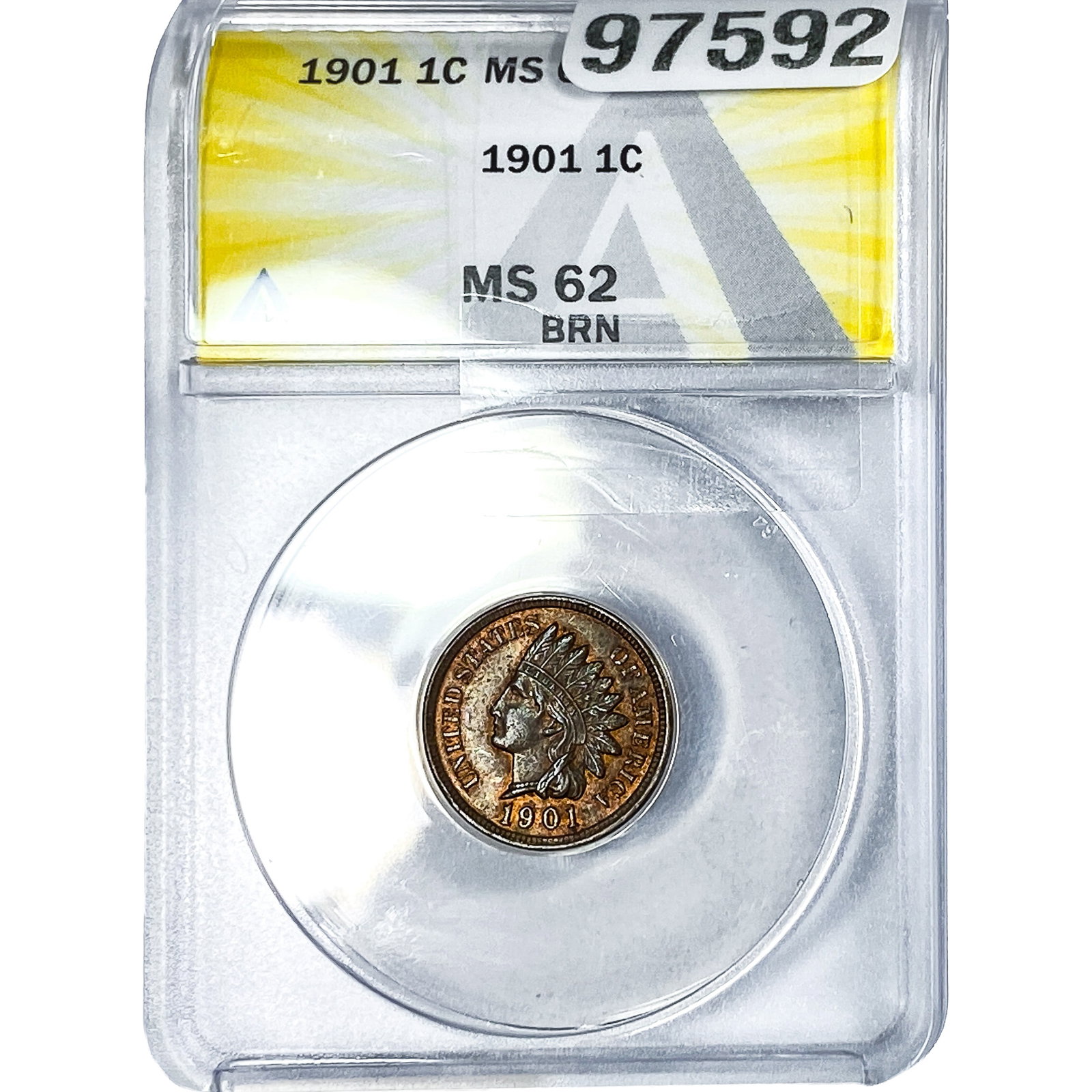1901 Indian Head Cent ANACS MS62 BRN (1 of 2)