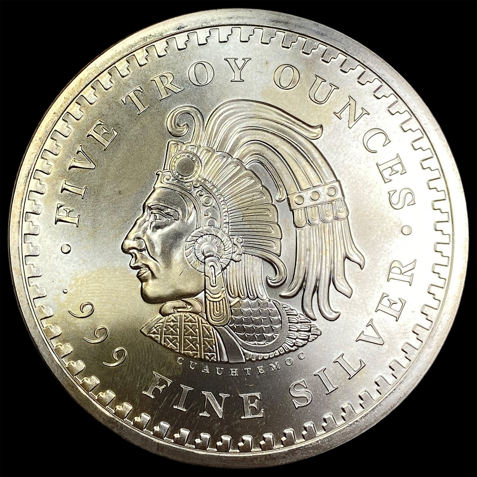 Cuauhtemoc 5 oz Silver Coin (1 of 2)