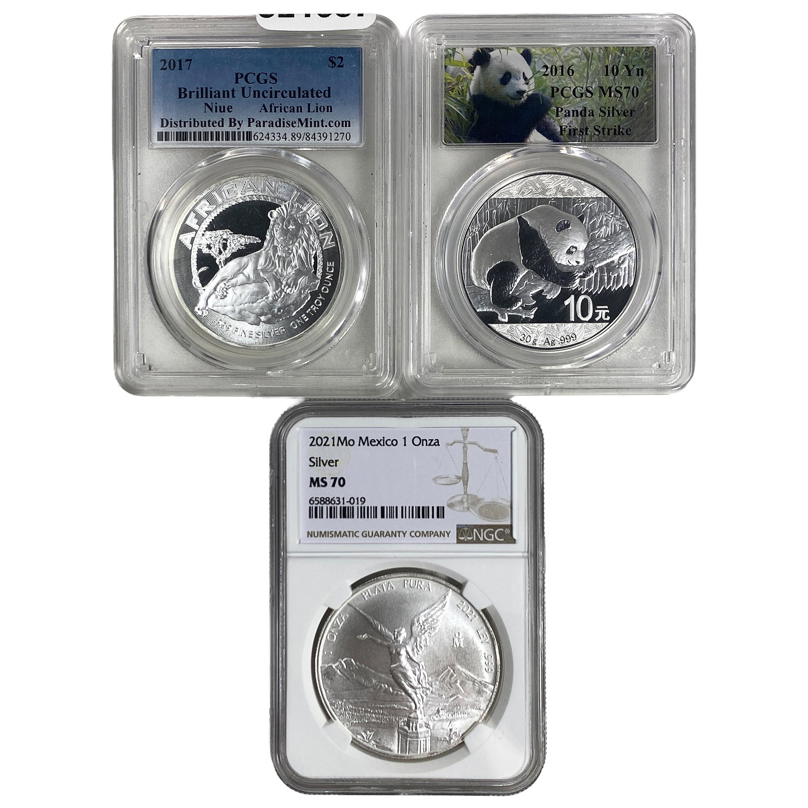 [3 Coins] 2016-2021 Various Silver Coins MS70 (1 of 2)