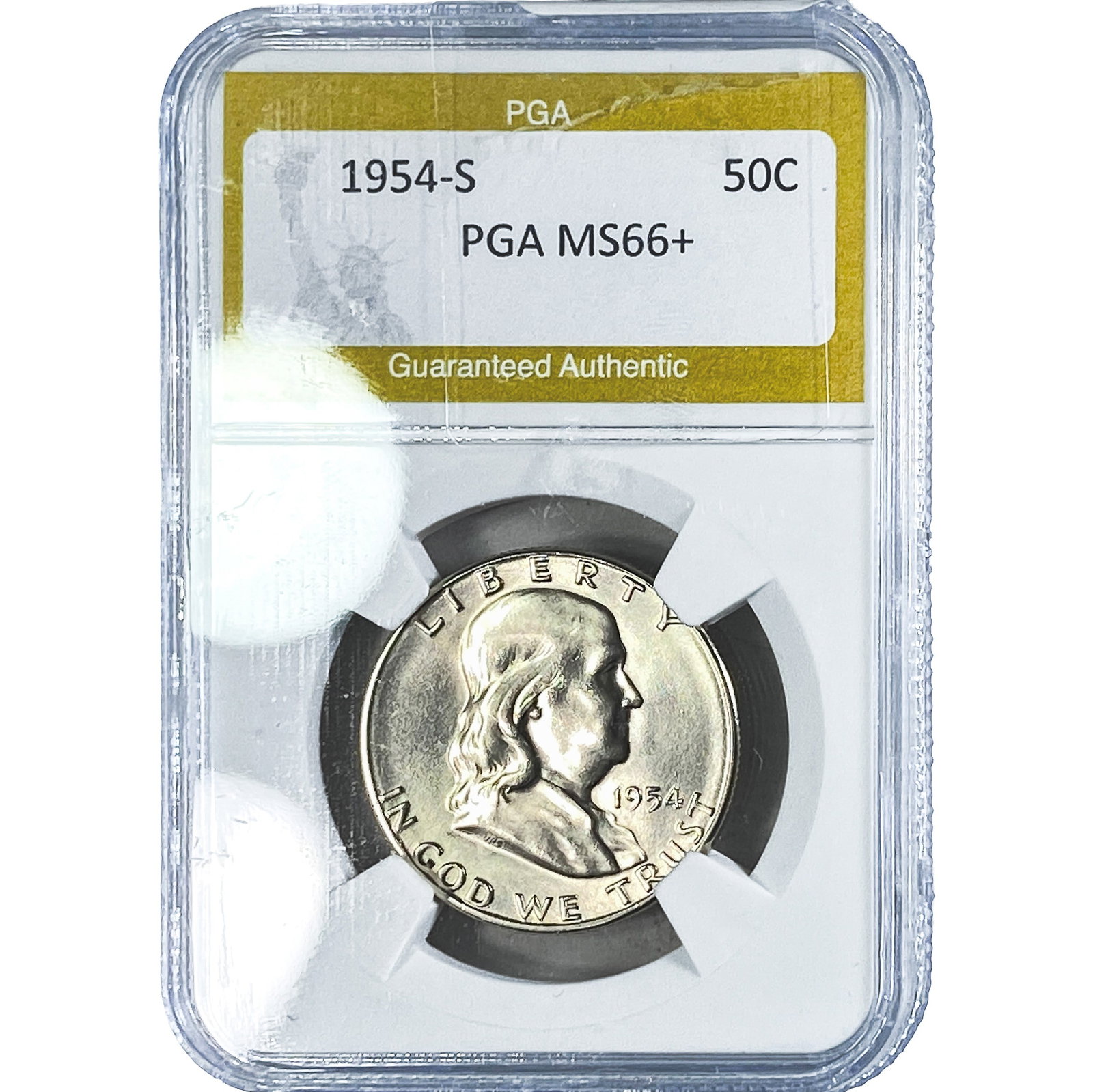 1945-S Franklin Half Dollar PGA MS66+: 1945-S Franklin Half Dollar PGA MS66+