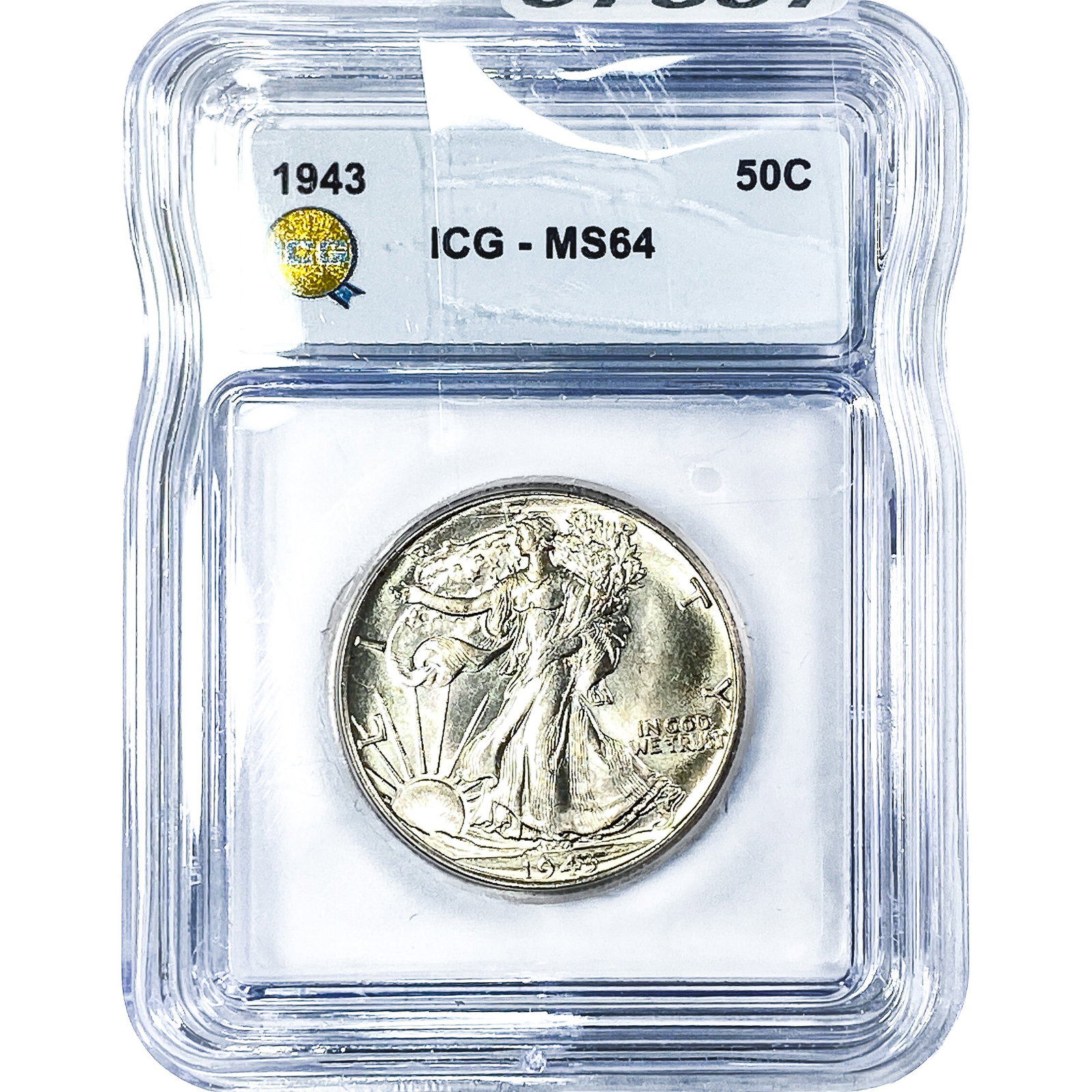 1943 Walking Liberty Half Dollar ICG MS64: 1943 Walking Liberty Half Dollar ICG MS64