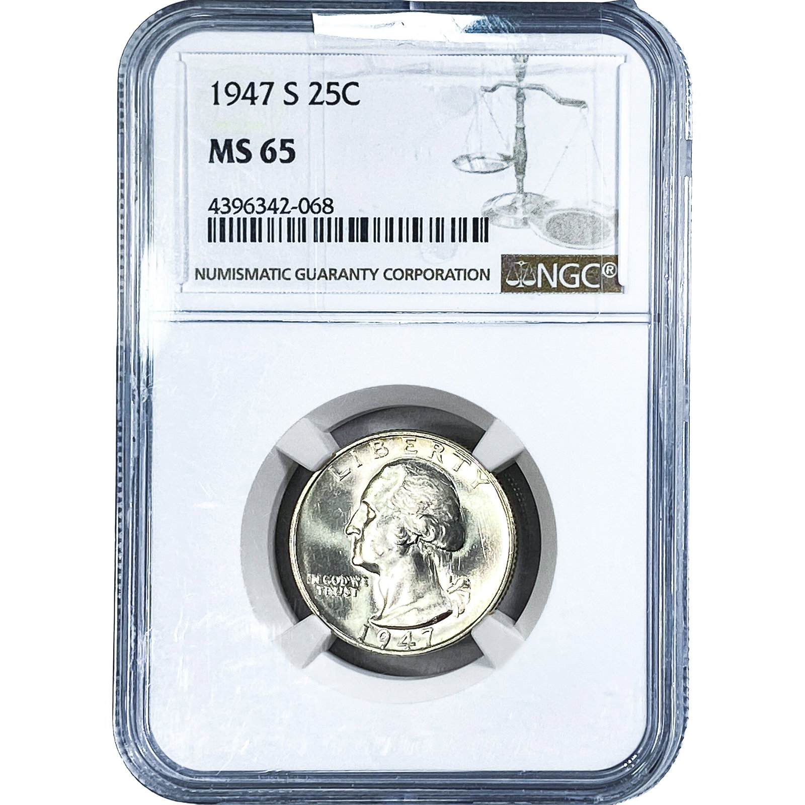 1947-S Washington Silver Quarter NGC MS65 (1 of 2)