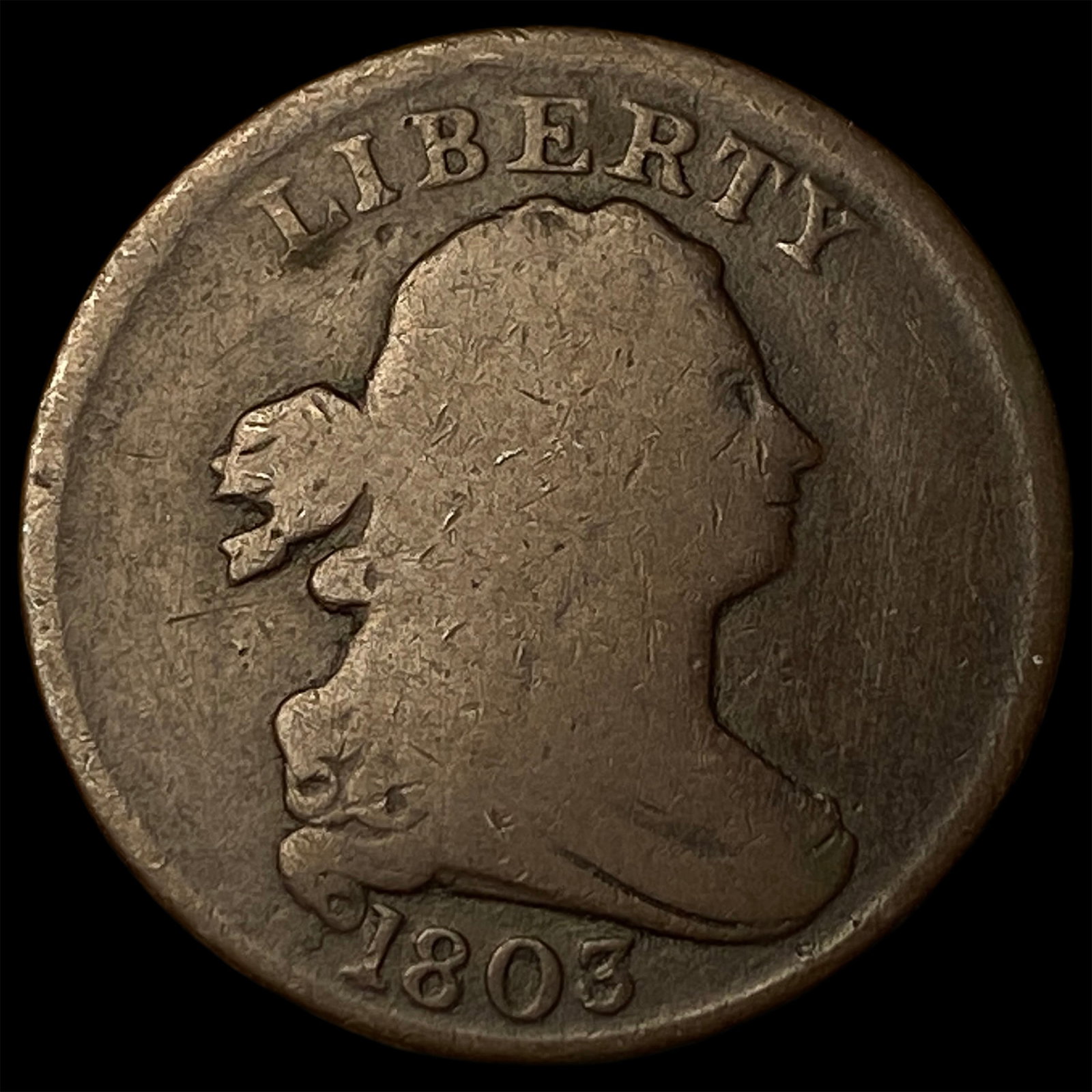 1803 Draped Bust Half Cent NICELY CIRCULATED (1 of 2)