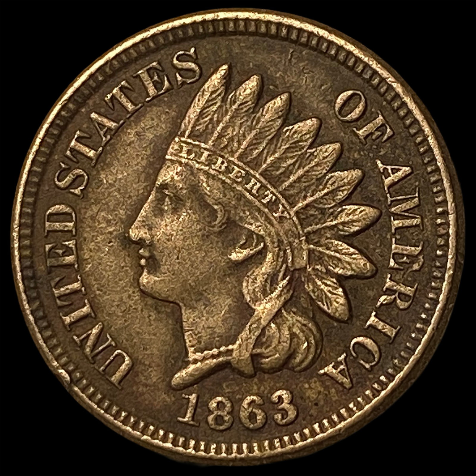 1863 Indian Head Cent NEARLY UNCIRCULATED (1 of 2)