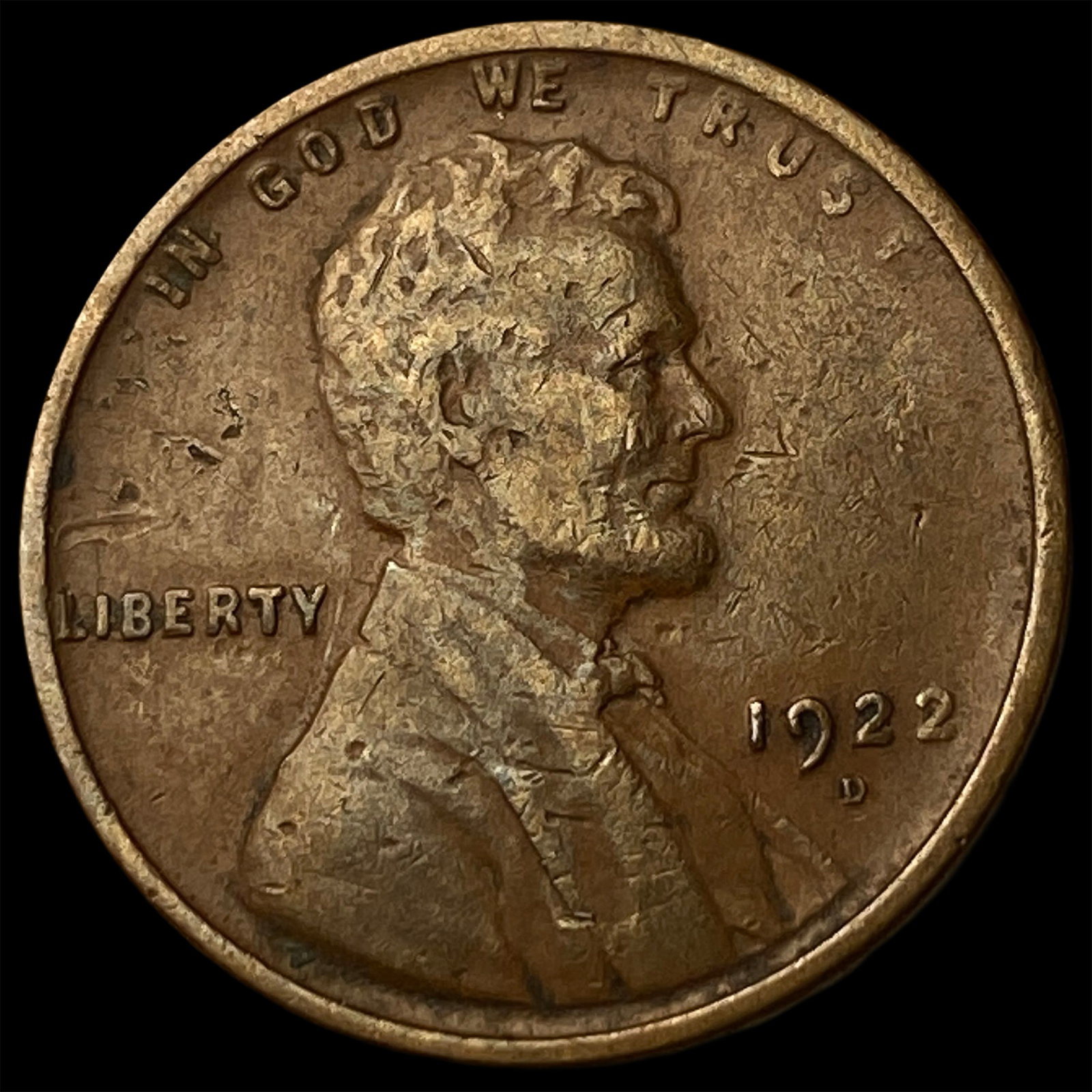 1922-D Lincoln Wheat Cent NEARLY UNCIRCULATED (1 of 2)