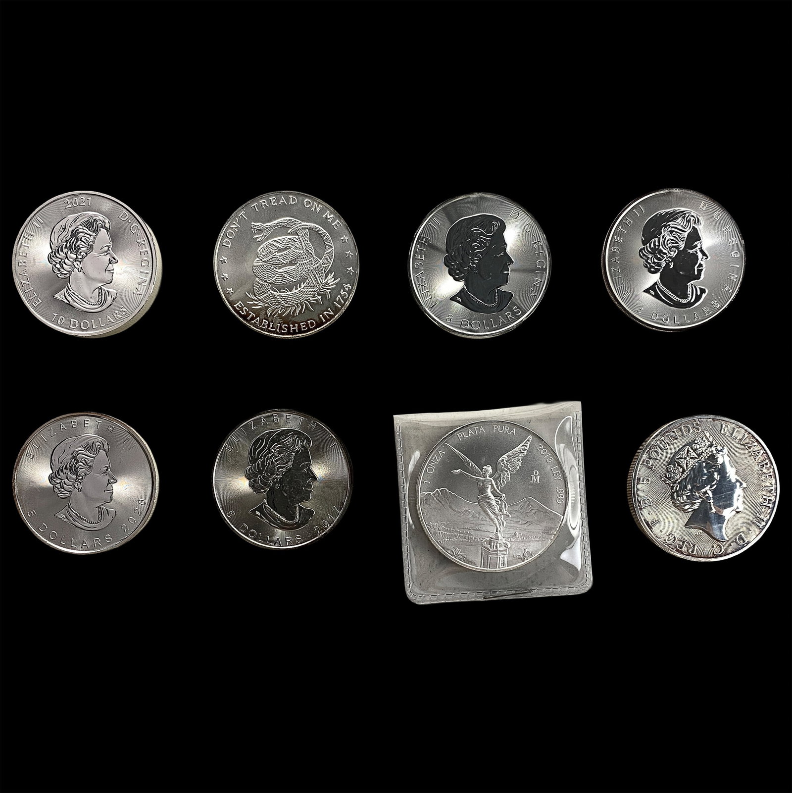 [8 Coins] 2016-2022 Mixed Silver Coins 3/4 oz- 2 oz (1 of 2)